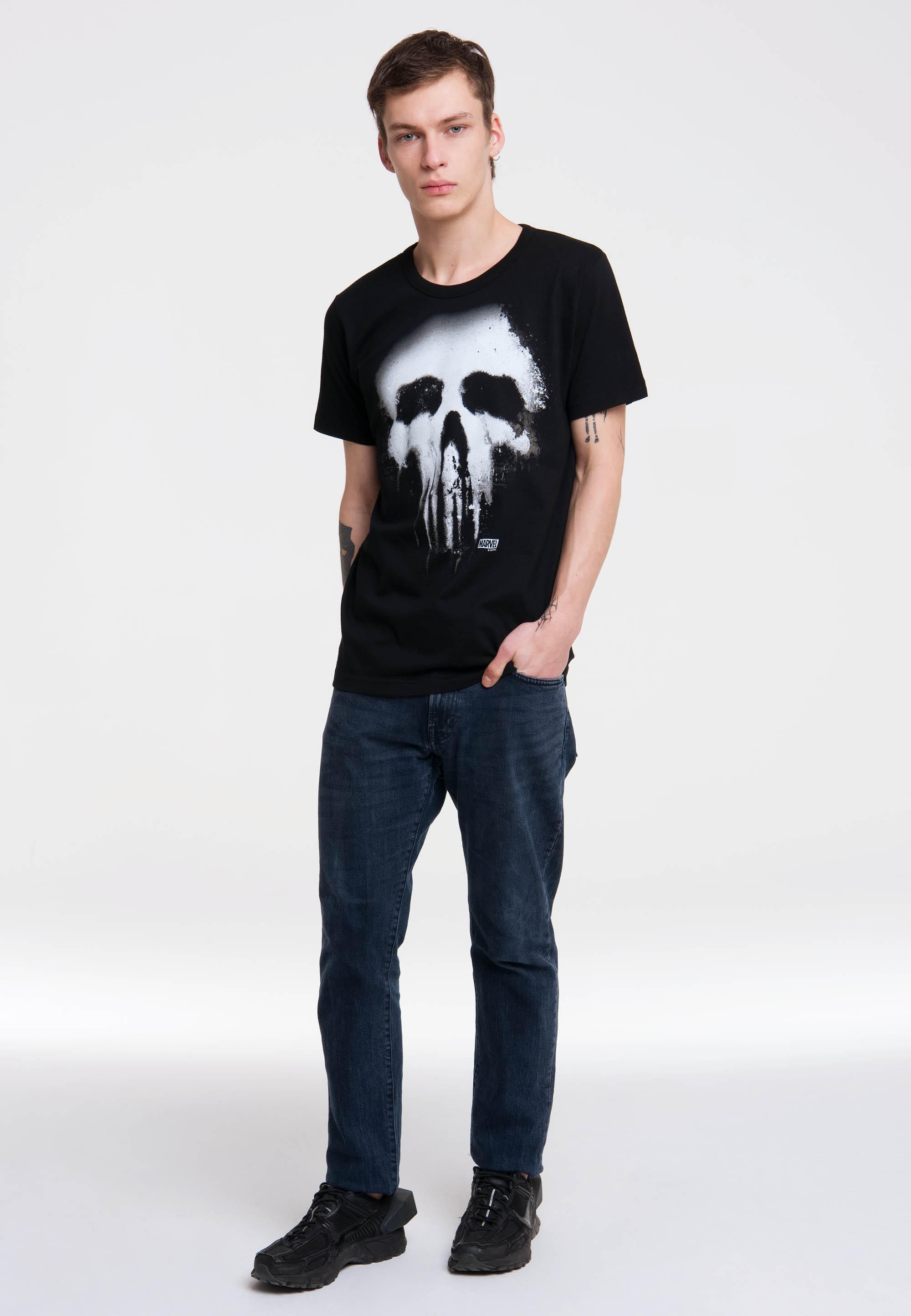 LOGOSHIRT T-Shirt »Punisher Marvel«, mit lässigem Siebdruck