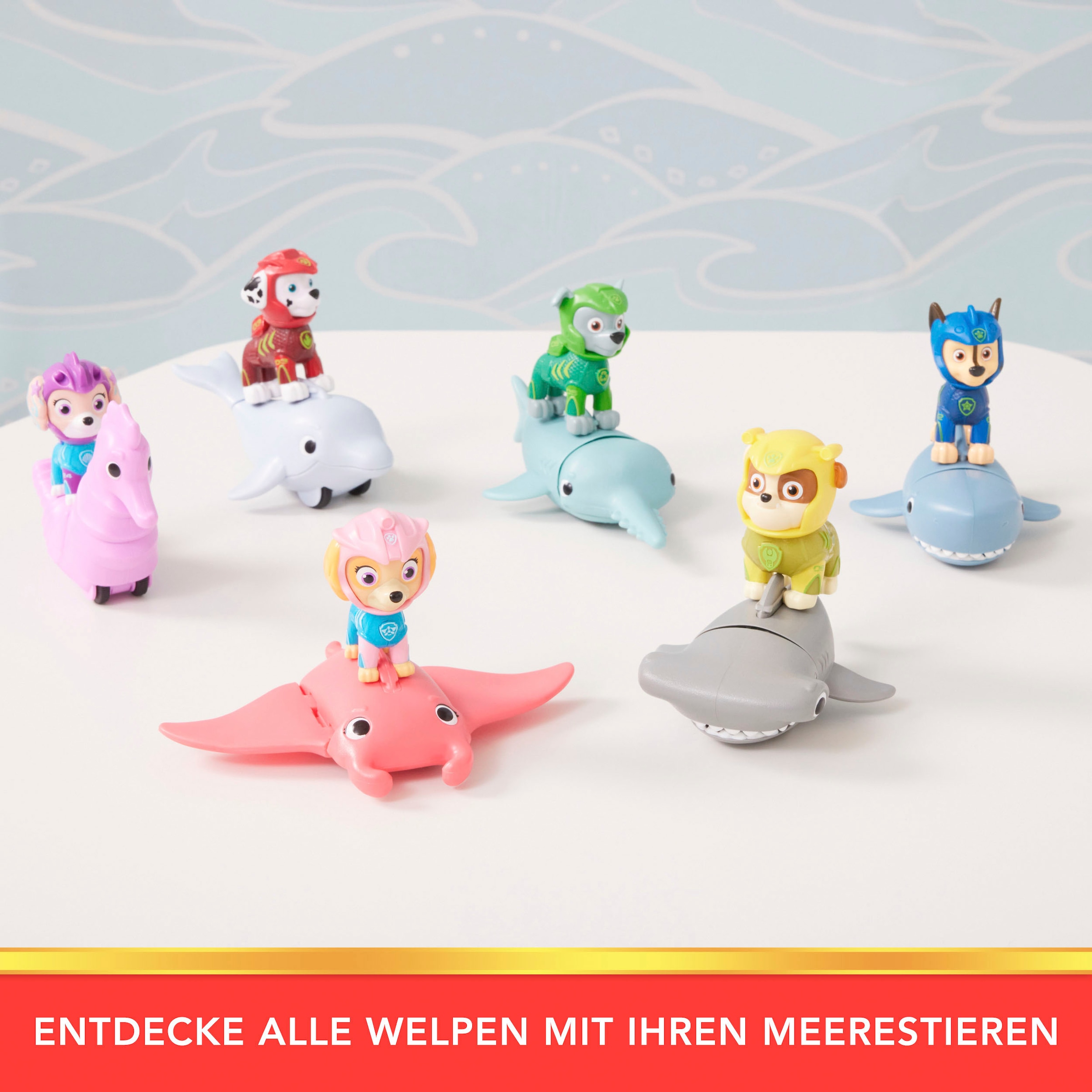 Spin Master Spielfigur »Paw Patrol - Aqua Pups - Hero Pups Solid Coral«, (Set)