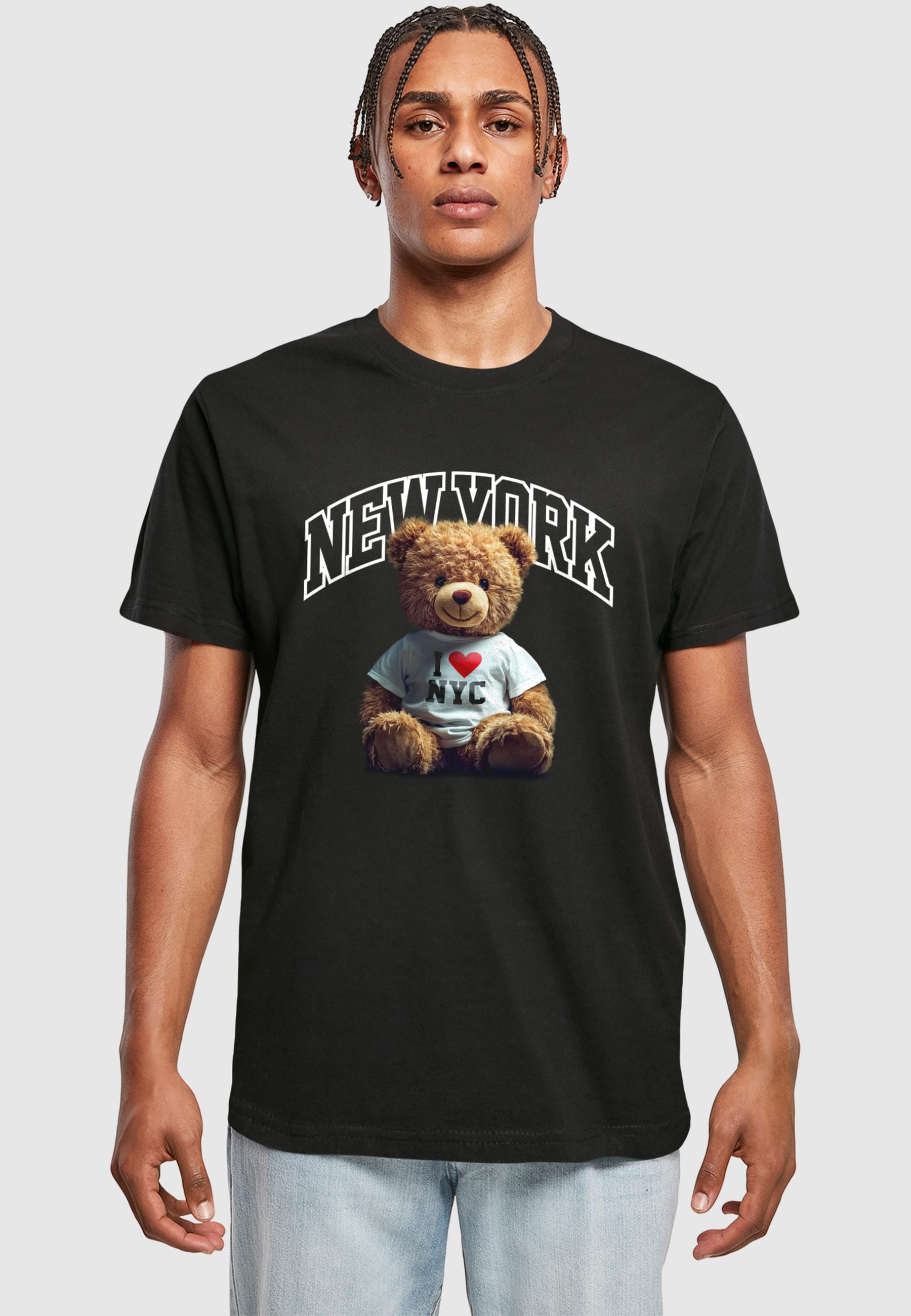 Thumbnail - MisterTee T-Shirt "MisterTee New York College Bear Tee" 1 Stk. tlg.