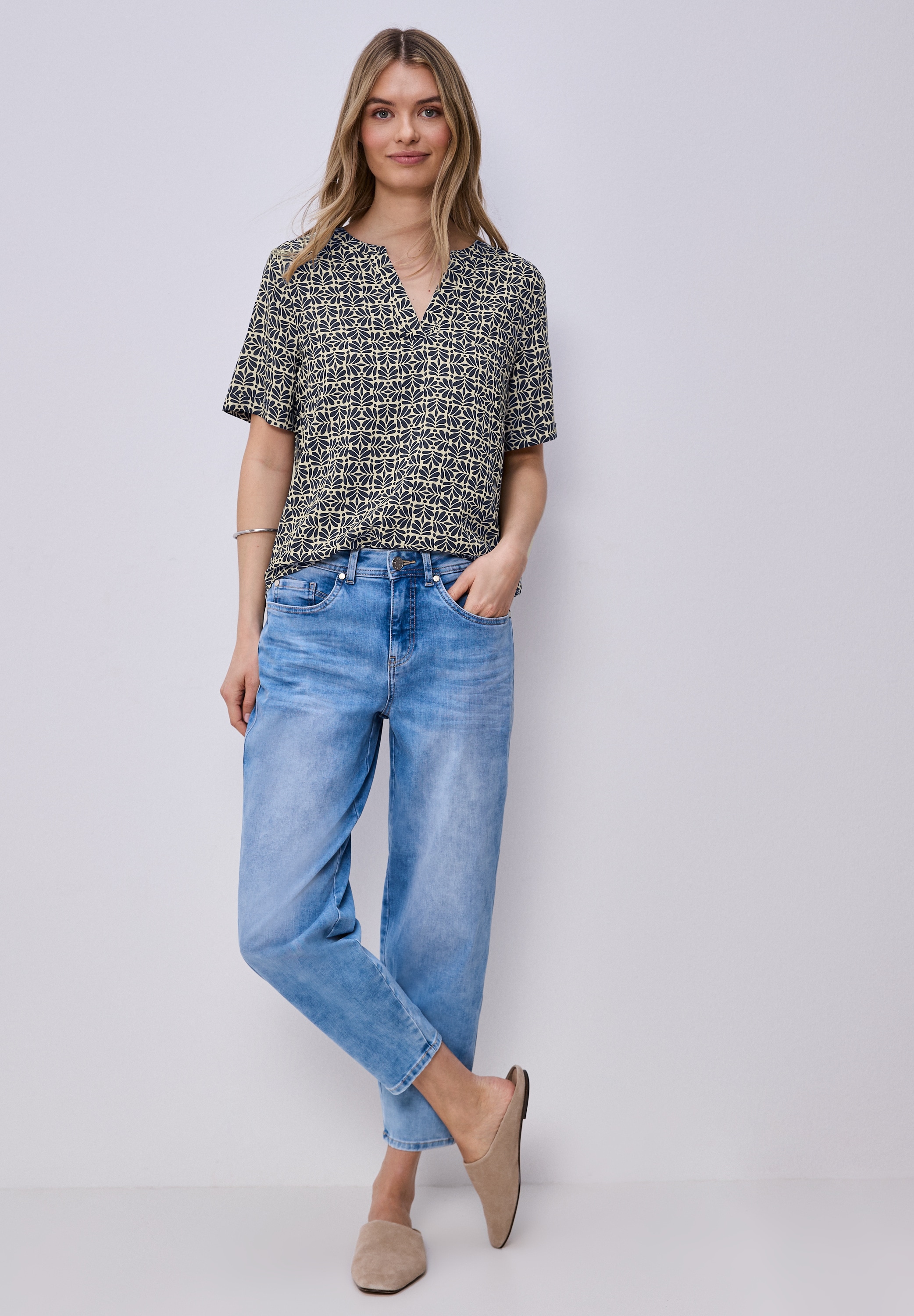 STREET ONE Klassische Bluse mit Turn-Up Funktion