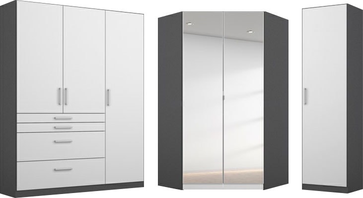 rauch Schrank-Set "Kleiderschrank Schrank Garderobe Garderobenschrank Eckschrank HOMBURG" Set