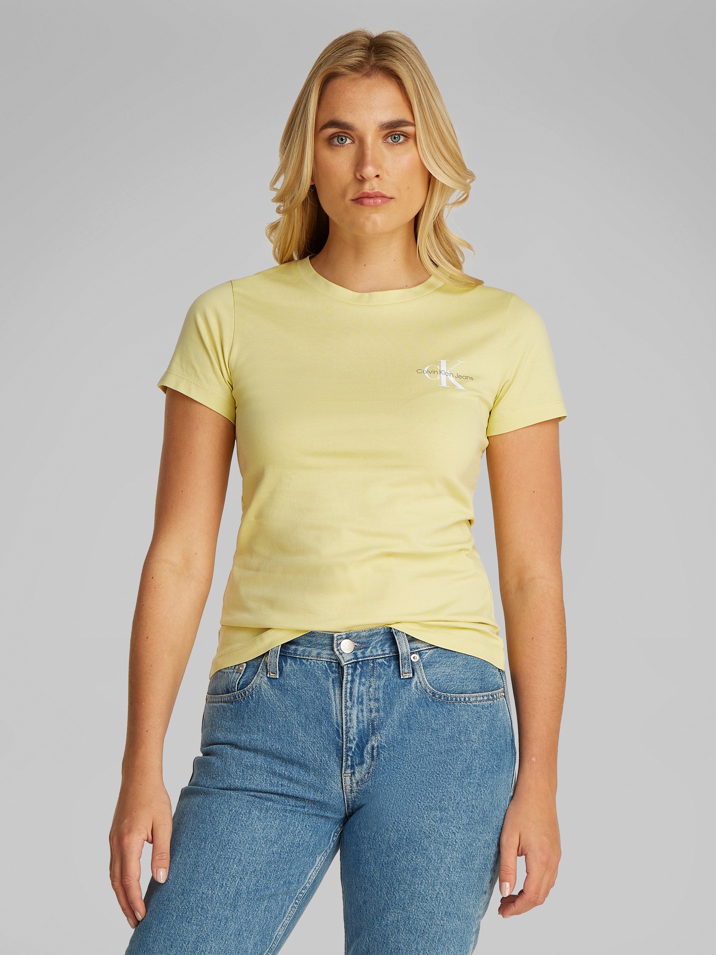 Calvin Klein Jeans T-Shirt »2-PACK MONOLOGO SLIM TEE«, (Packung, 2er-Pack), mit Logodruck