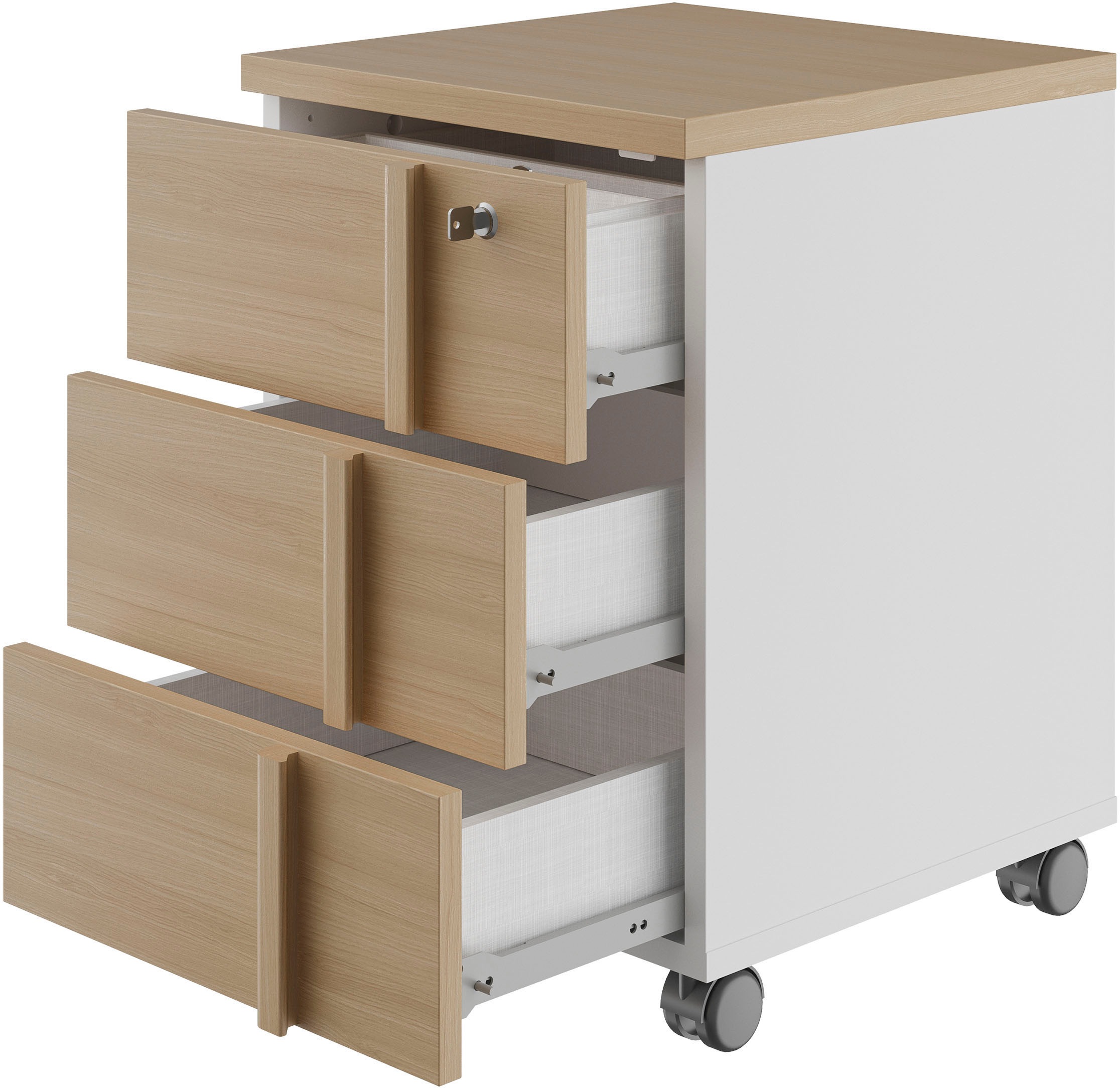 Gami Rollladenschrank »ITALIC« Funktional und mobil – passt perfekt unter Ihren Schreibtisch