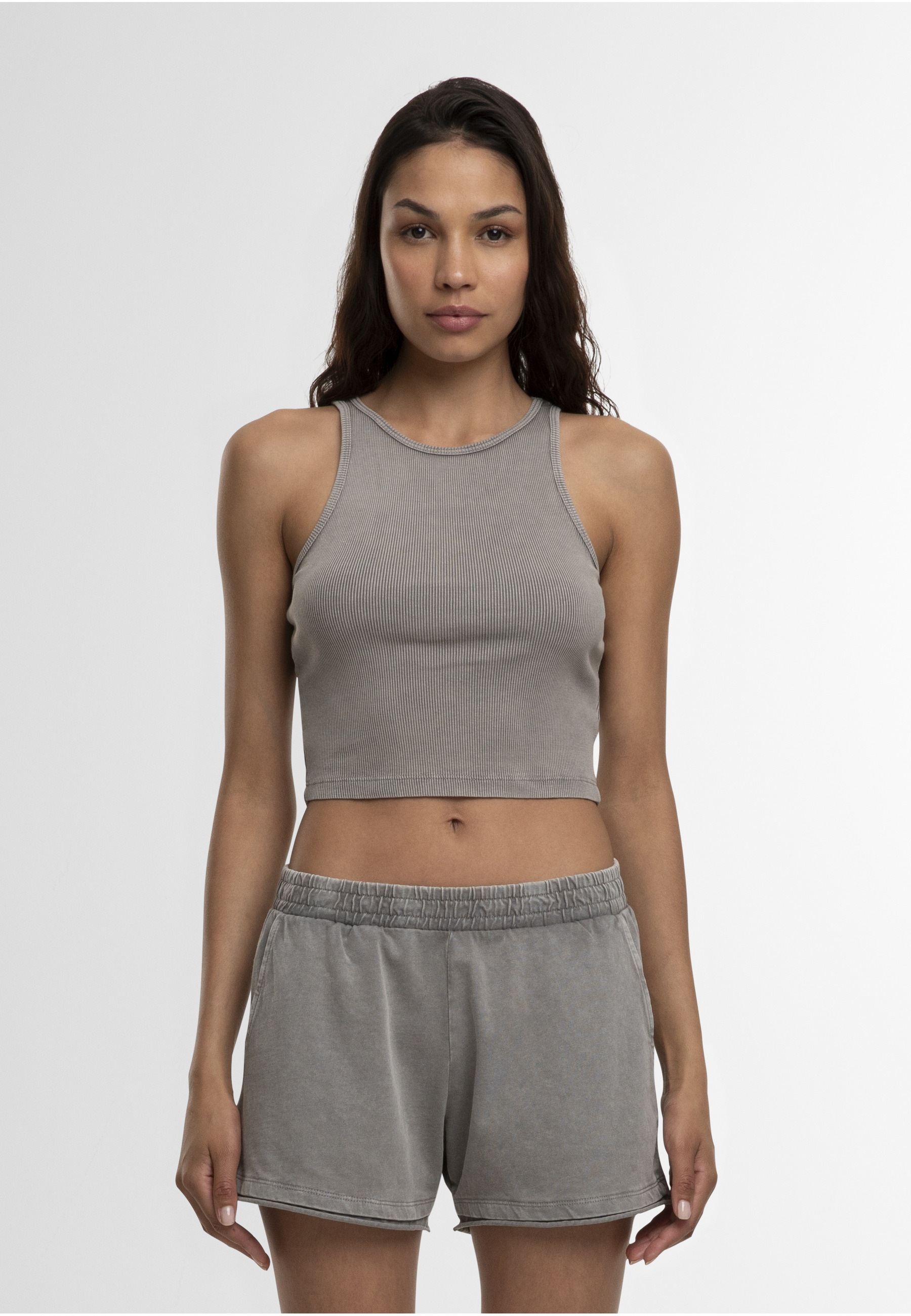 URBAN CLASSICS T-Shirt »Urban Classics Ladies Washed Rib Jersey Cropped Top« 1 Stk.