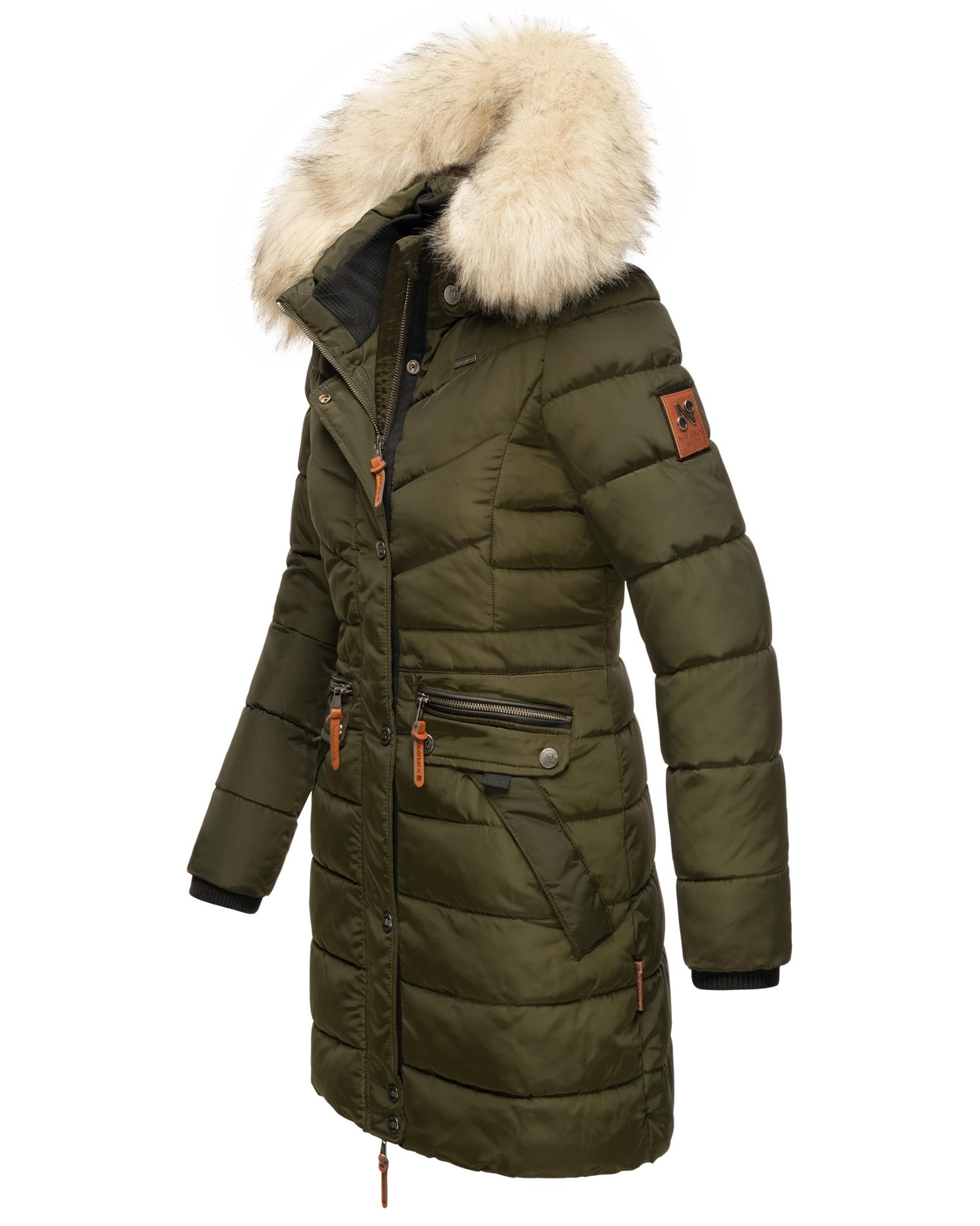 Navahoo Steppmantel »Paula«, stylischer Winter Parka m. edlem Fellimitat
