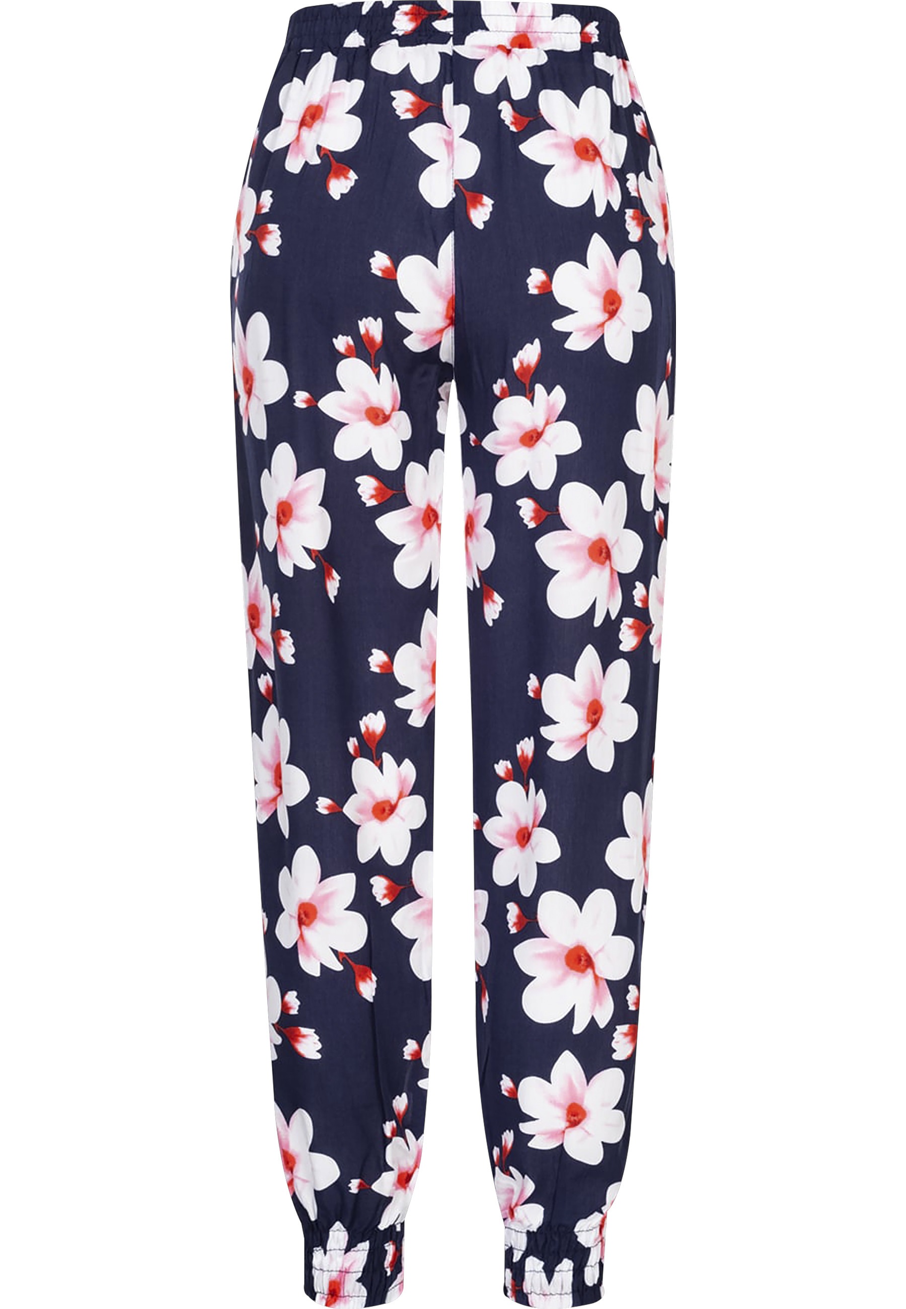 CLOUD 5IVE Stoffhose »CLOUD 5IVE Viskose Hose mit Bündchen 2-Pockets & Big Flowers«