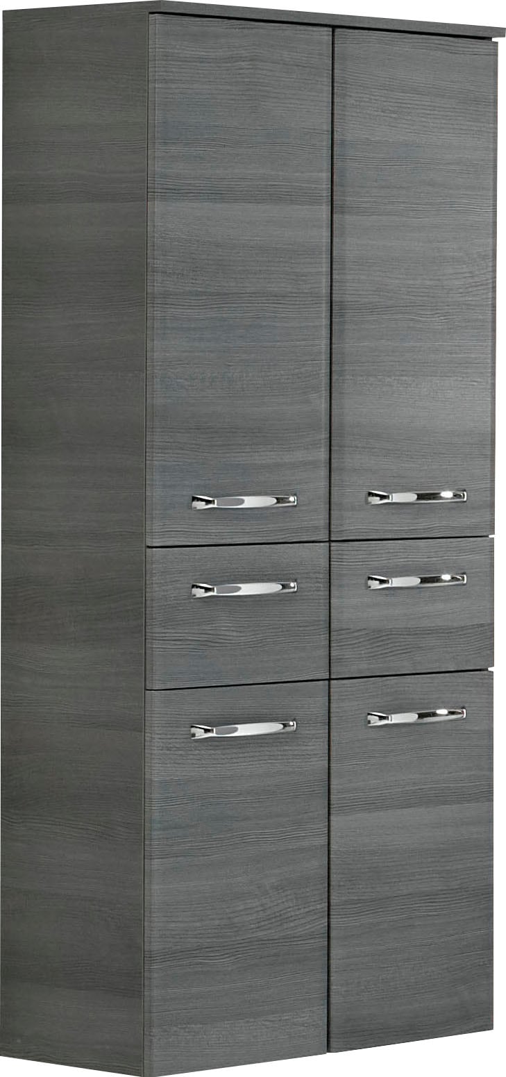 Saphir Midischrank "Quickset Badschrank 60 cm breit, 141 cm hoch mit 4 Türen", Badezimmer-Midischrank inkl. Türdämpfer, 