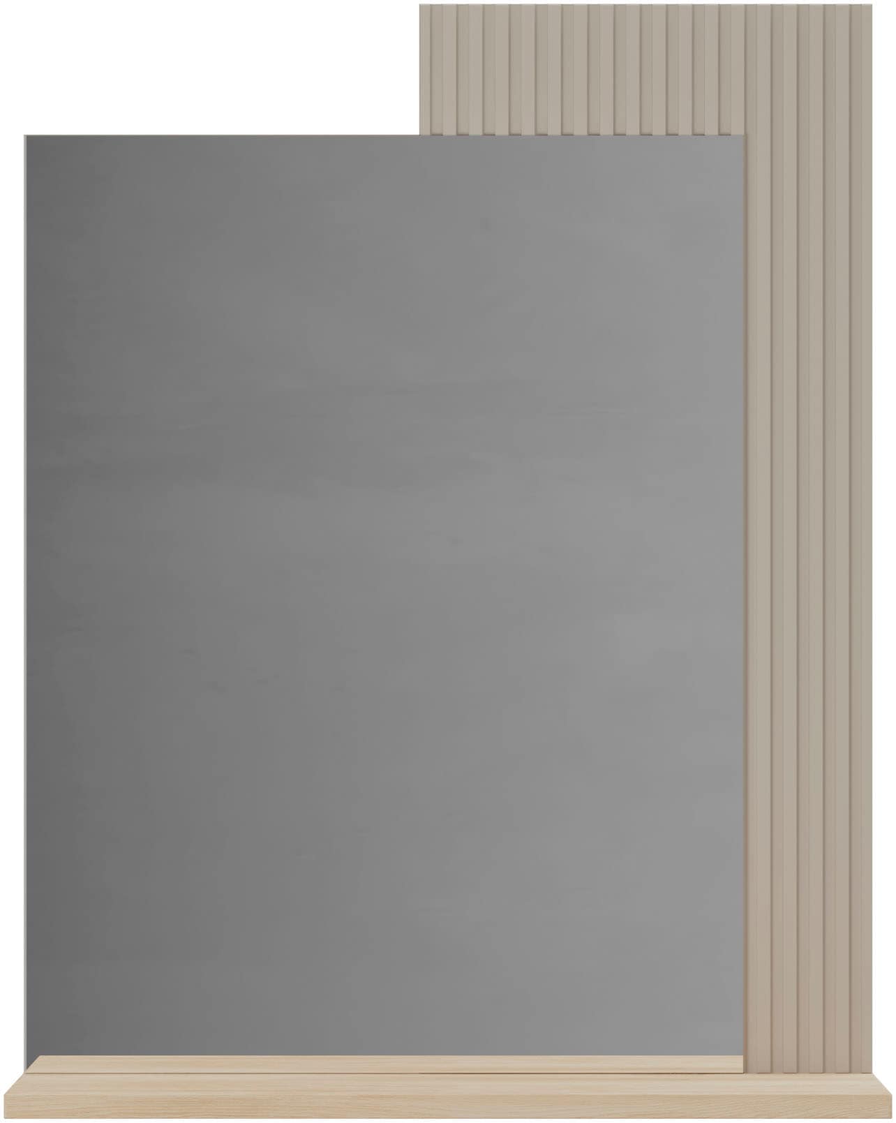 Home affaire Garderobenspiegel "Luminara" Flurspiegel mit Ablage und eleganter Rillenoptik - (B/T/H) 65/26/84 cm