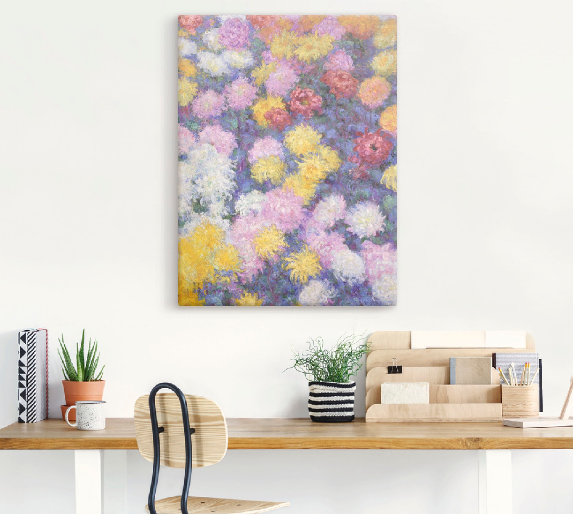 Artland Leinwandbild »Chrysanthemen. 1897«, Blumenwiese, (1 St.), auf Keilrahmen gespannt