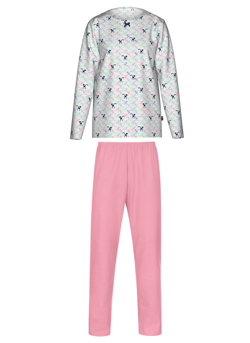 Trigema Schlafanzug "TRIGEMA Pyjama mit Katzenmotiv" 1 Stk. tlg. günstig online kaufen