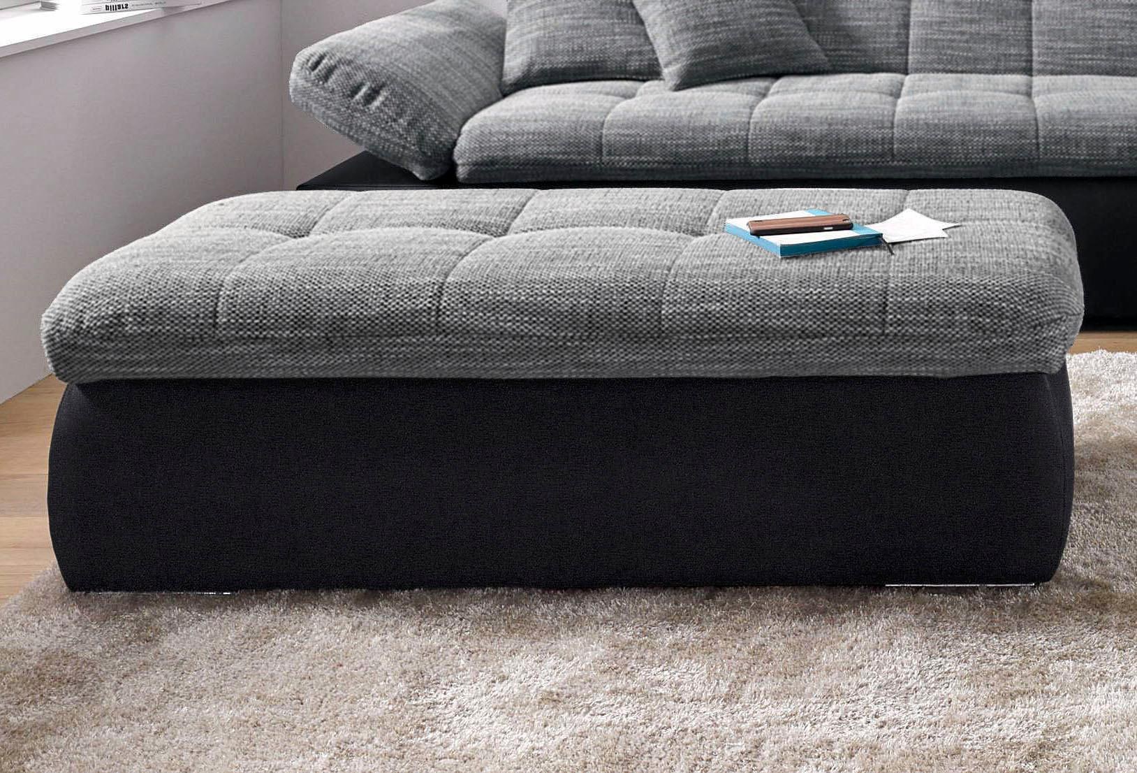 DOMO collection Polsterhocker "MORIC 136x64 cm, praktisch und komfortabel" inklusive Stauraum