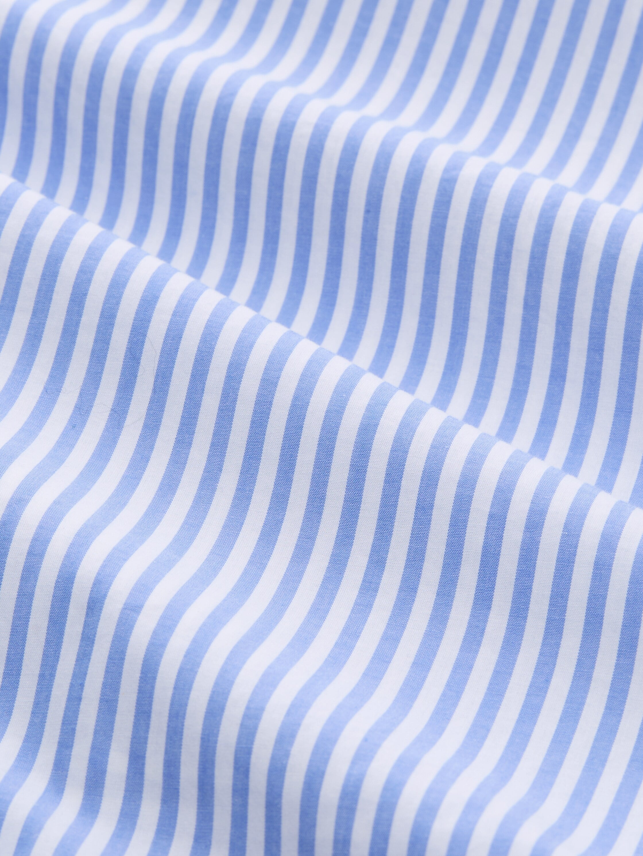 TOM TAILOR Denim Langarmbluse gestreift, kurze Form, mit Brusttasche