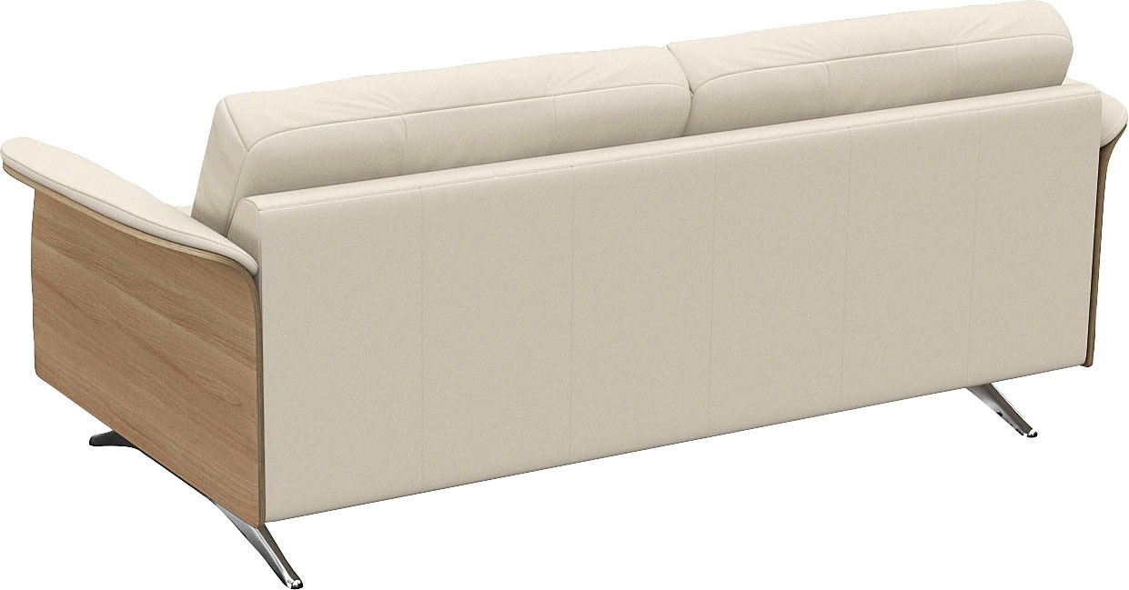 FLEXLUX 2,5-Sitzer »Glow Sofa, Couch,«, Premium-Sitz: Kaltschaum & Federkern, Arml. geölte Eiche, Fuß Alu