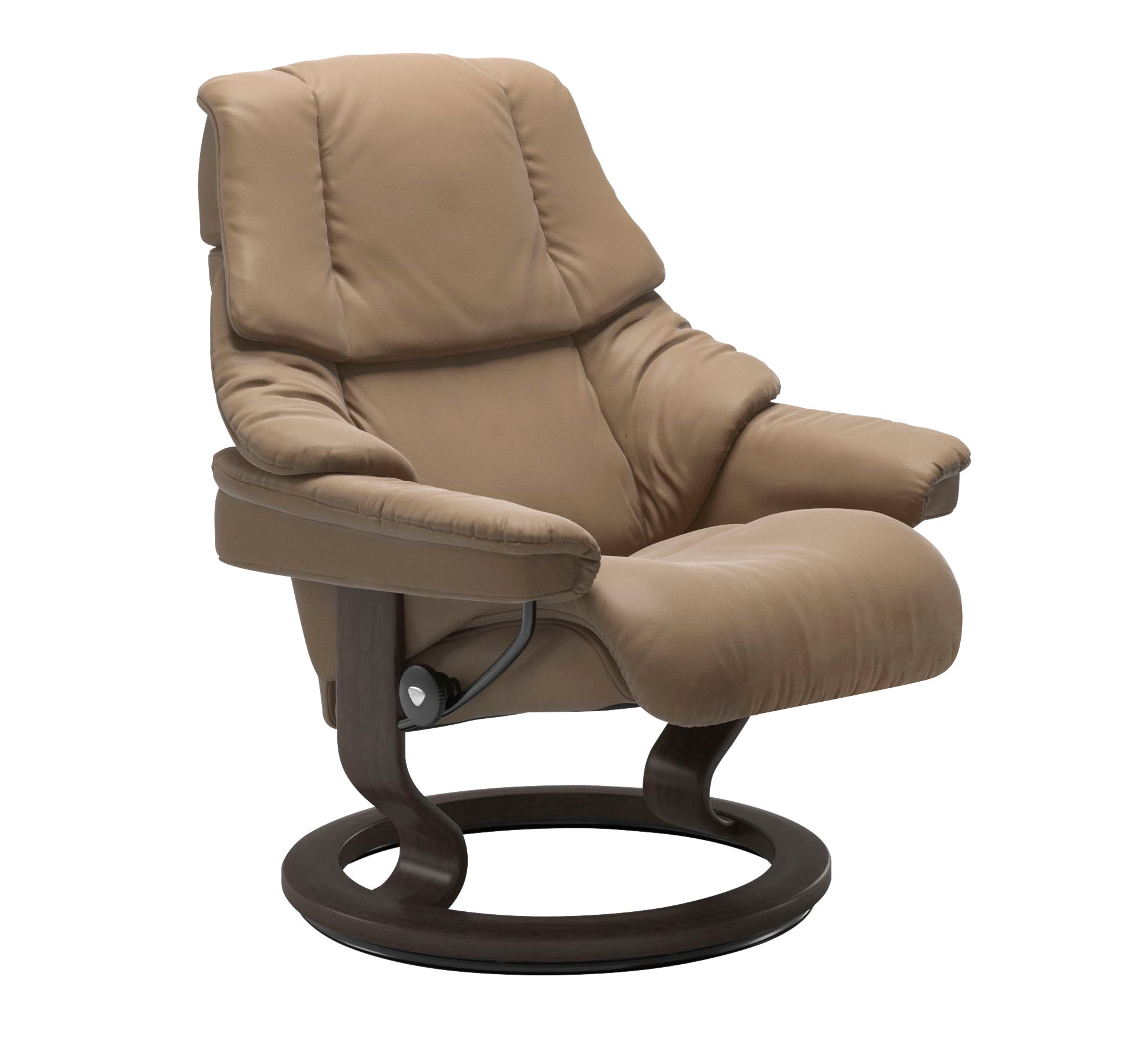Thumbnail - Stressless Relaxsessel "Reno" Set, Relaxsessel mit Hocker, mit Hocker, mit Classic Base, Größe S, M & L, Gestell Wenge
