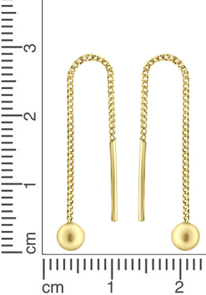 Firetti Paar Ohrhänger »Schmuck Geschenk Gold 333 Ohrschmuck Durchzieher Kugel«
