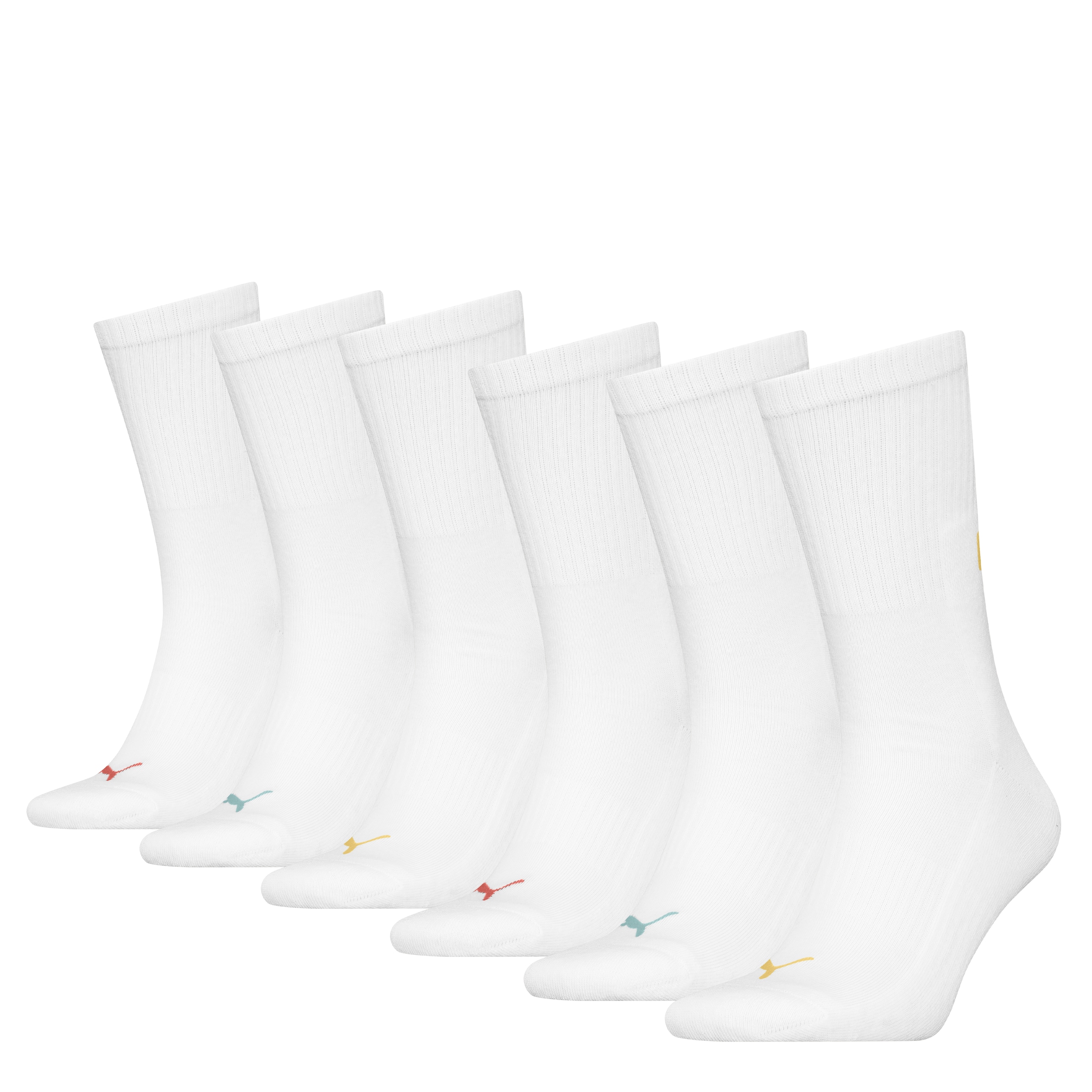 PUMA Socken »PUMA UNISEX CUSHIONED NEXT CREW 6P ECOM«, (6 Paar), mit Logoschriftzug an der...