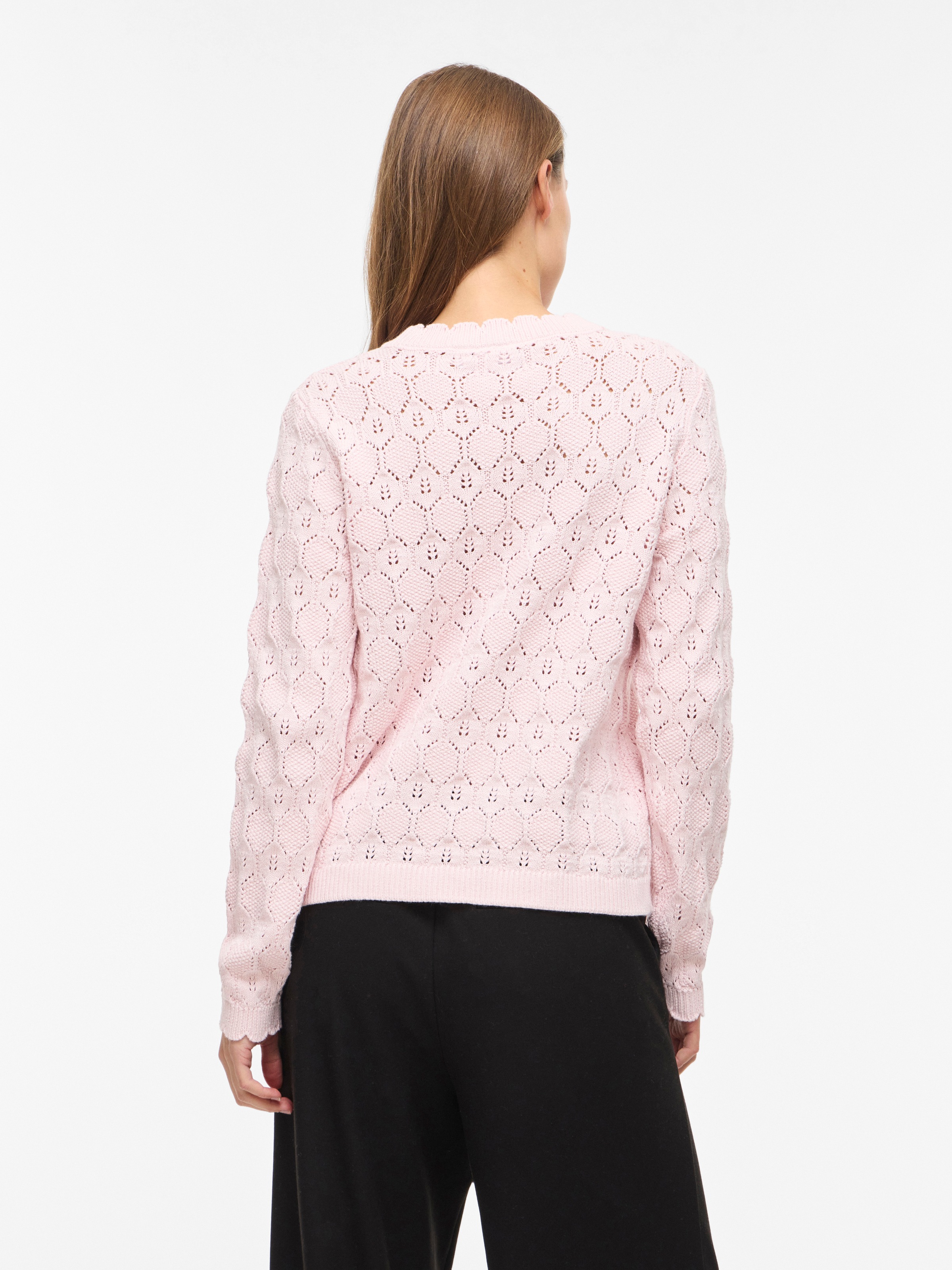 Vila Rundhalspullover "VILOWEN L/S POINTELLE KNIT TOP/PB" günstig online kaufen