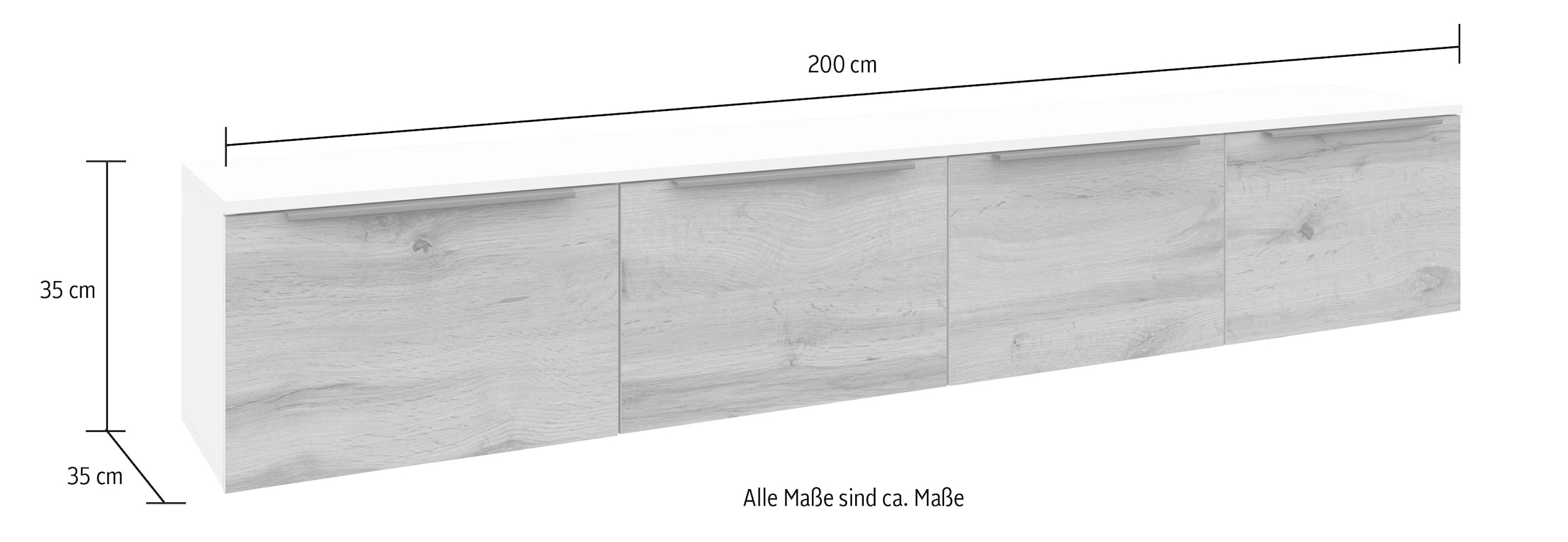 borchardt Möbel Lowboard »Tom«, Breite 200 cm bestellen | BAUR
