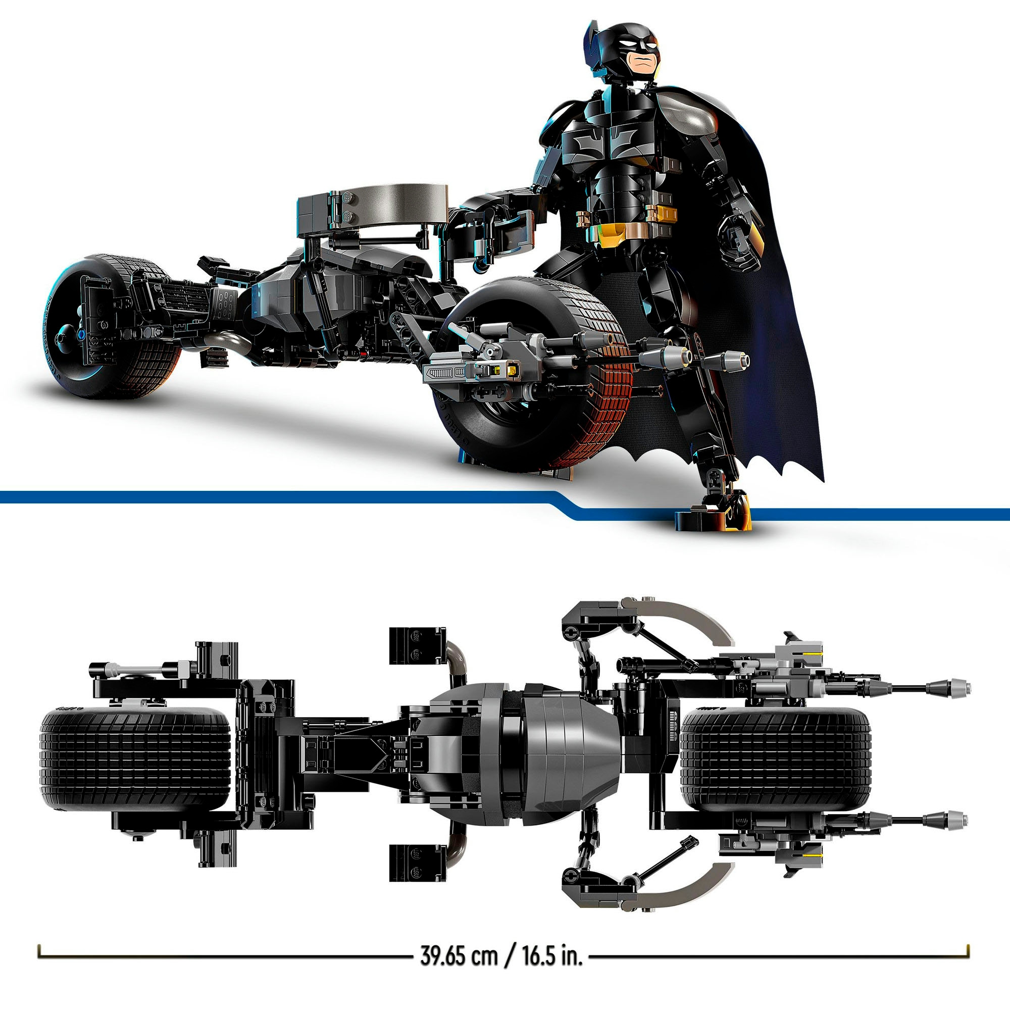 LEGO® Konstruktionsspielsteine »Batman™ Baufigur mit dem Batpod (76273), LEGO Super Heroes«, (713 St.), Made in Europe