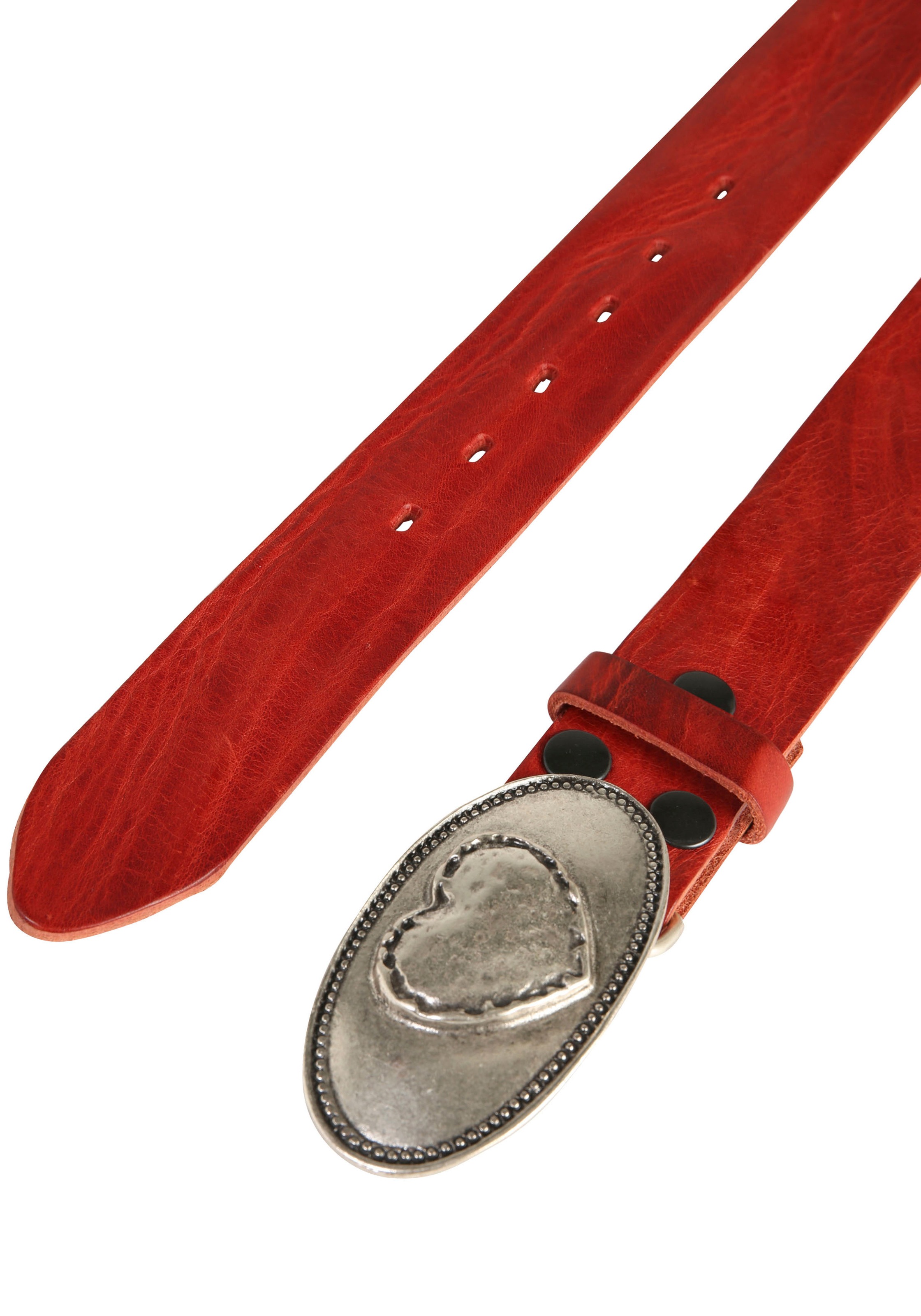 Rettungsring Gürtel Ledergürtel mit austauschbarer Schließe "Herz Oval" günstig online kaufen