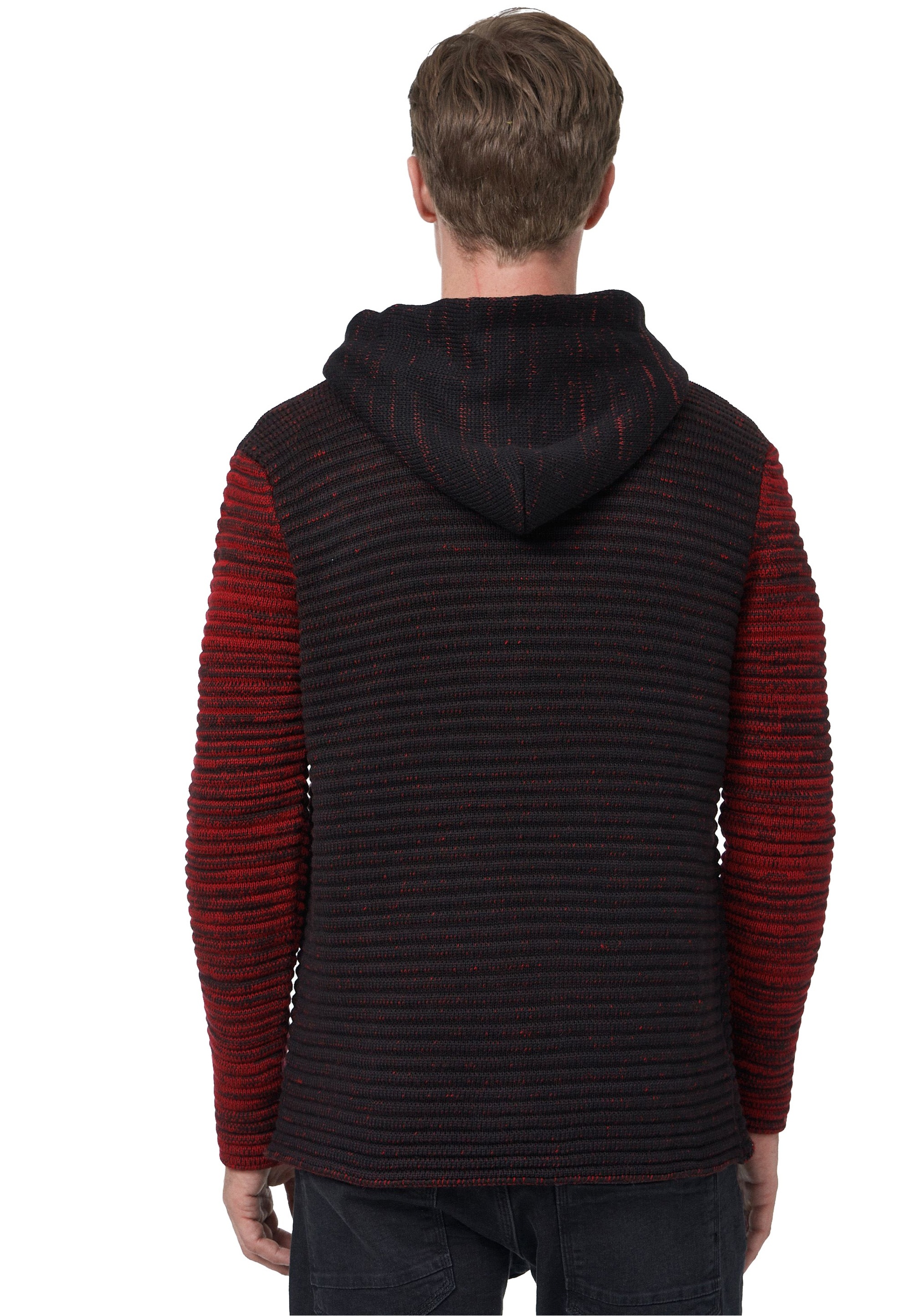 Rusty Neal Strickjacke, mit kuscheliger Kapuze