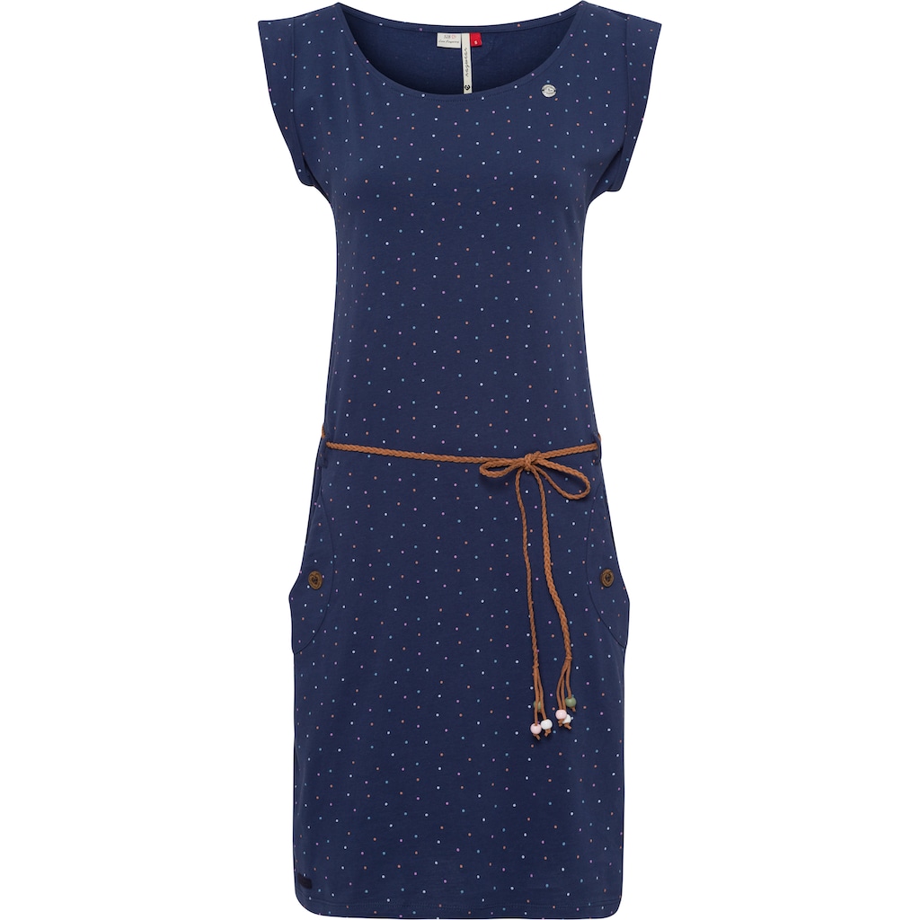 Ragwear Jerseykleid »TAGG DOTS«, (2 tlg., mit Bindegürtel), im Multi-Color-Punkte-Muster