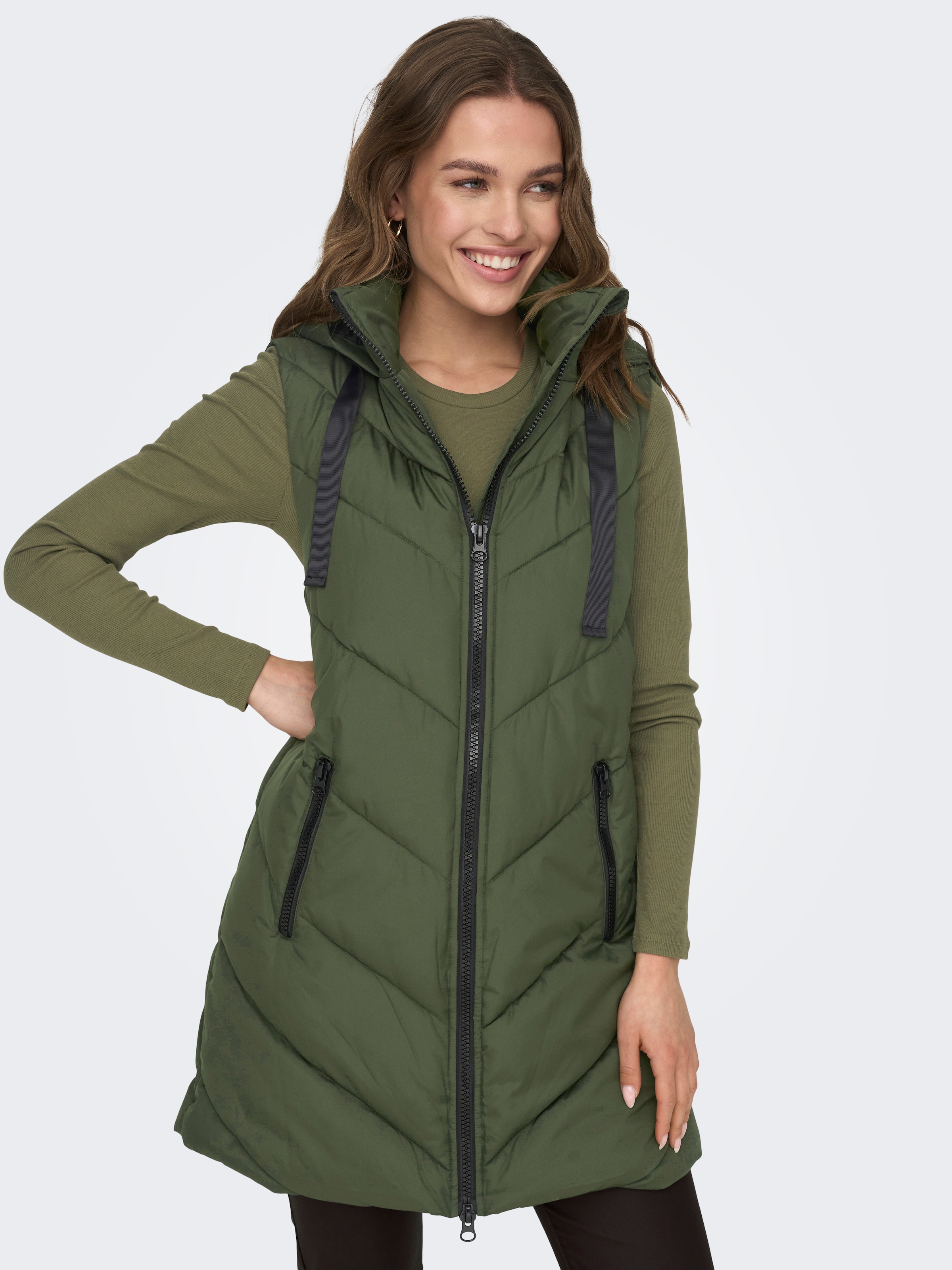 JDY Steppweste "JDYSKYLAR LIFE HOOD WAISTCOAT OTW NOOS" günstig online kaufen