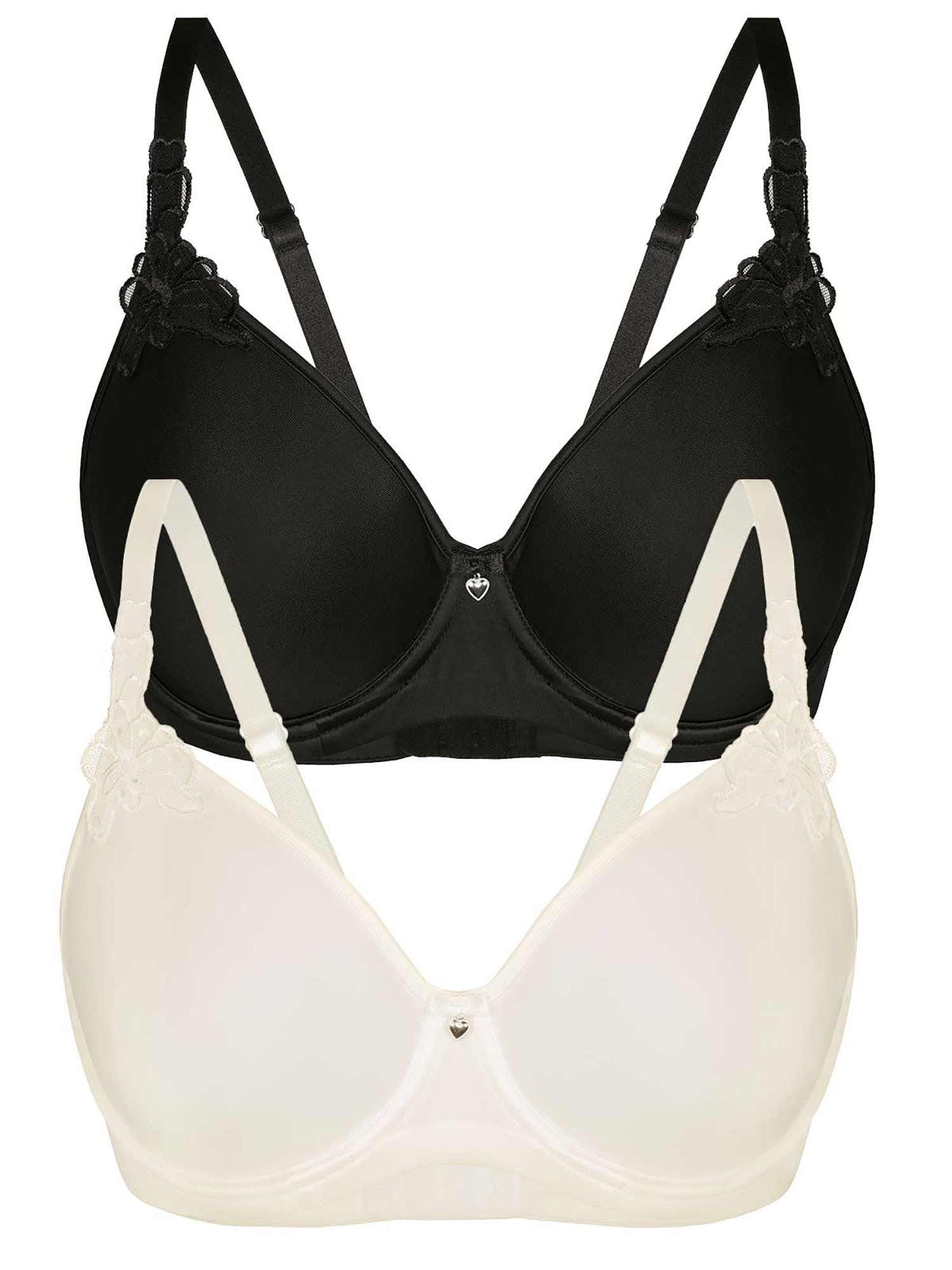 SASSA Damen T-Shirt-BH "2er Sparpack Spacer-BH CLASSIC LOOK", Gr. 80, bunt, Obermaterial: 78% Polyamid PA. 22% Elasthan EL., BHs