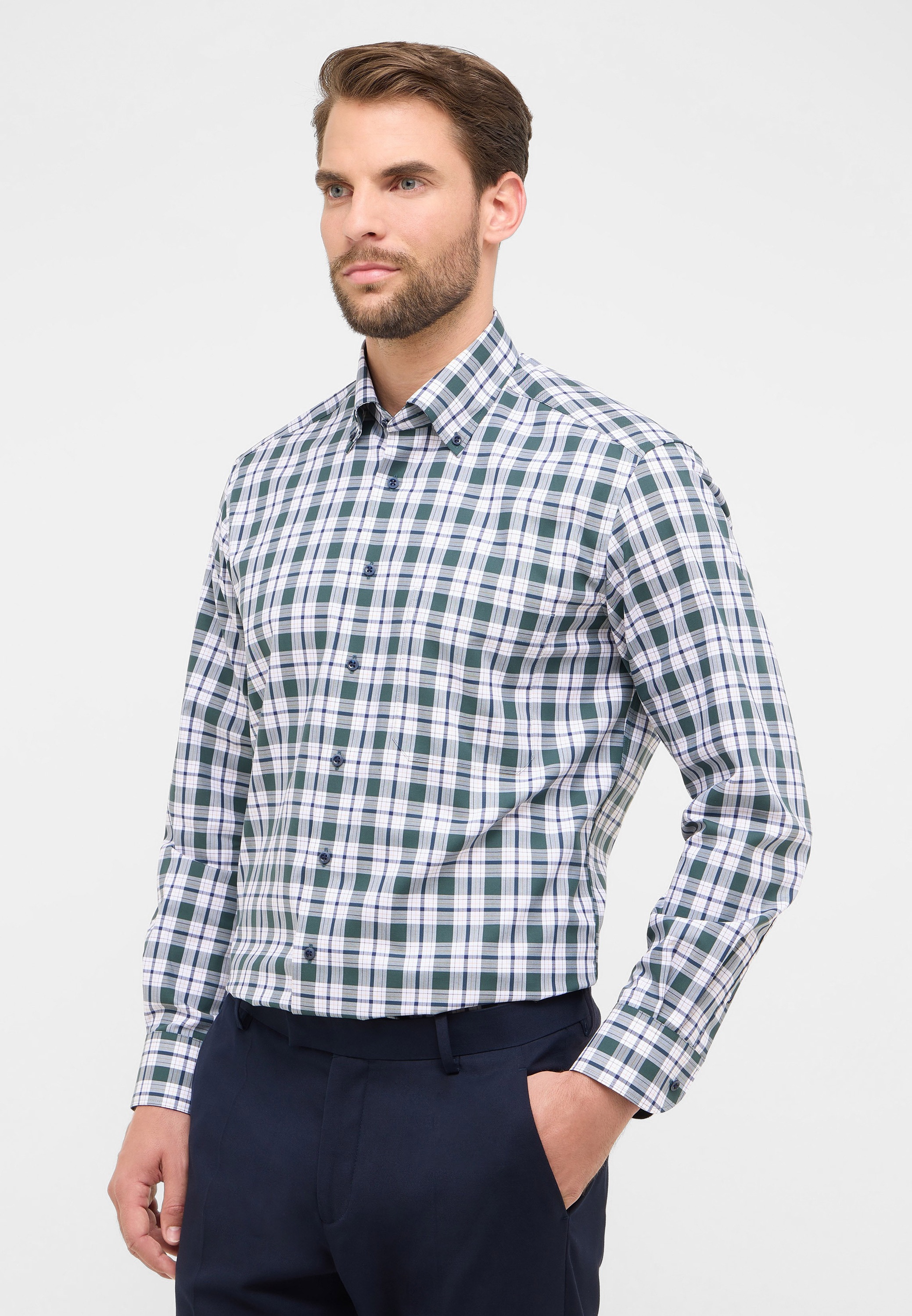 Thumbnail - Eterna Langarmhemd "COMFORT FIT" NON IRON (bügelfrei)