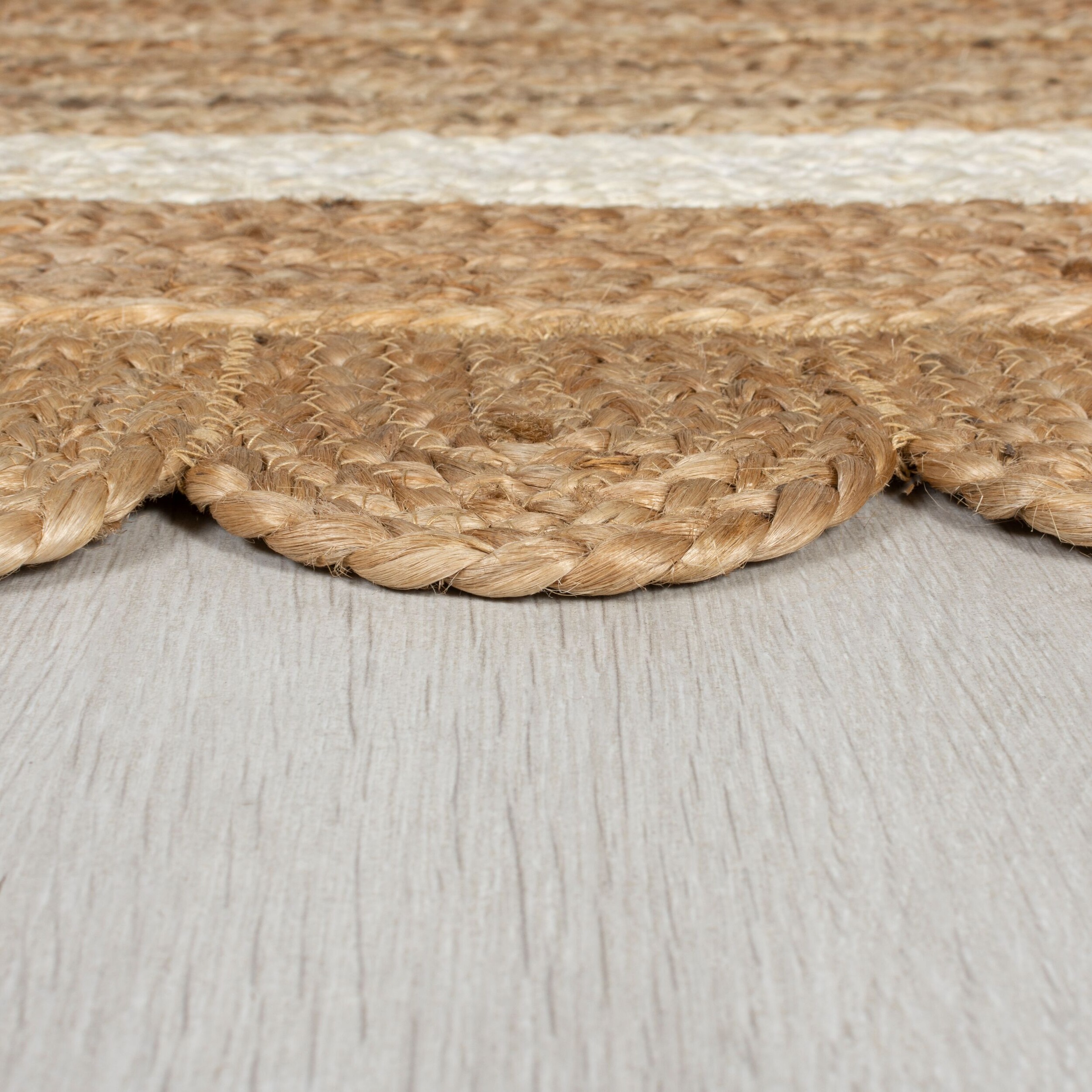 FLAIR RUGS Teppich »Grace«, rechteckig, 4 mm Höhe, Jute Teppich mit Wellenschliff