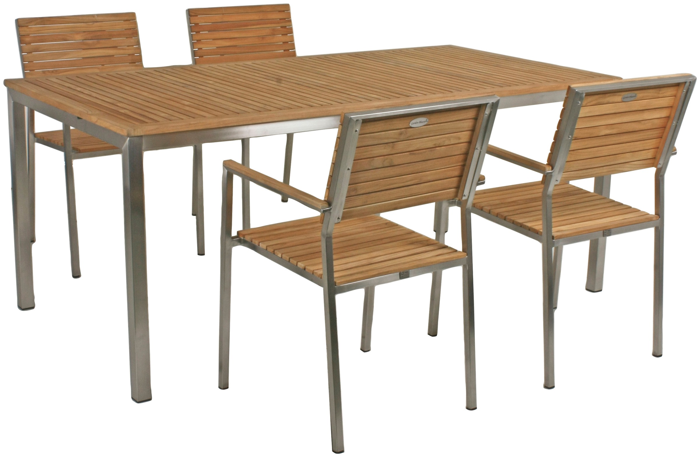Garden Pleasure Garten-Essgruppe "DENVER" 5 Stk. tlg. stapelbar günstig online kaufen