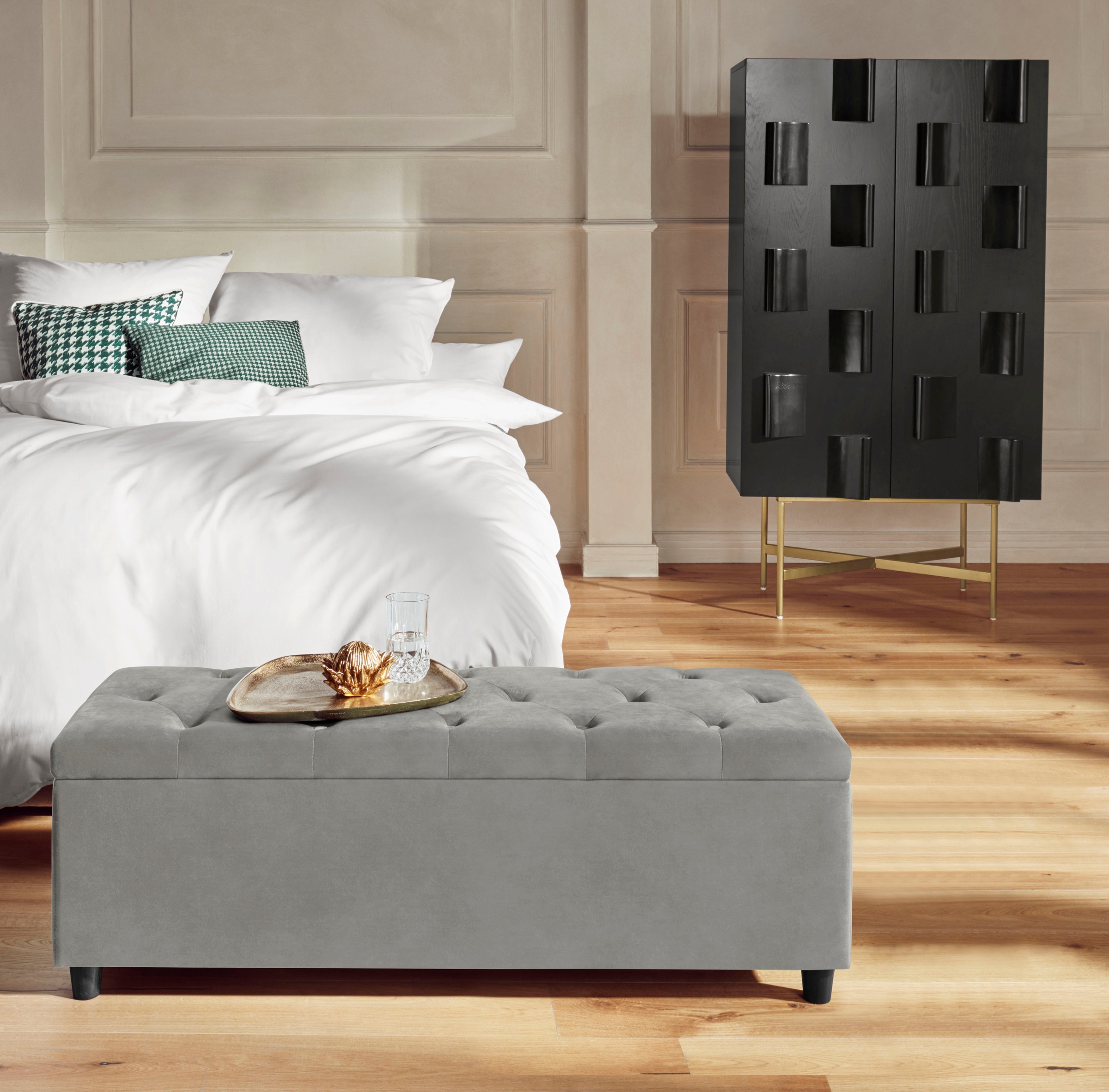 Home affaire Bettbank "Relaxy" gesteppt, mit Staufach günstig online kaufen