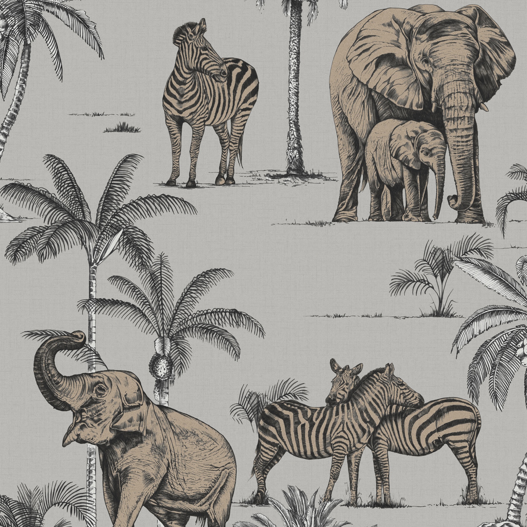 Sublime Vliestapete »KENYA«, natürlich, Design Tapeten