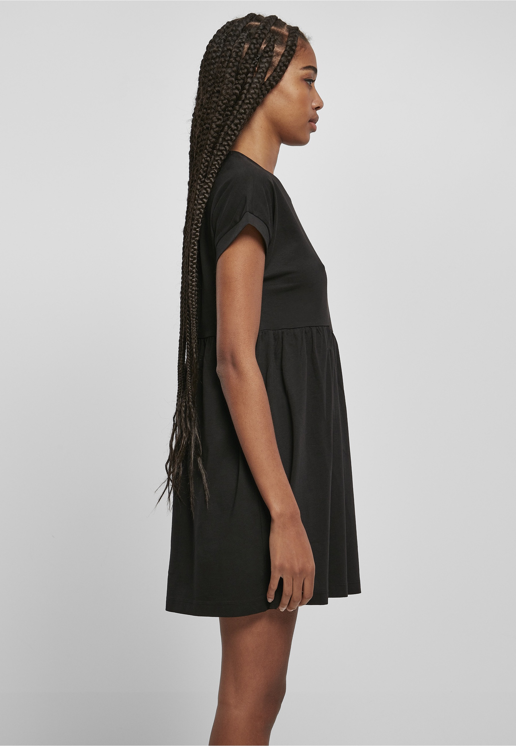 URBAN CLASSICS A-Linien-Kleid »Urban Classics Damen Ladies Organic Empire Valance Tee Dress« 1 Stk. tlg.
