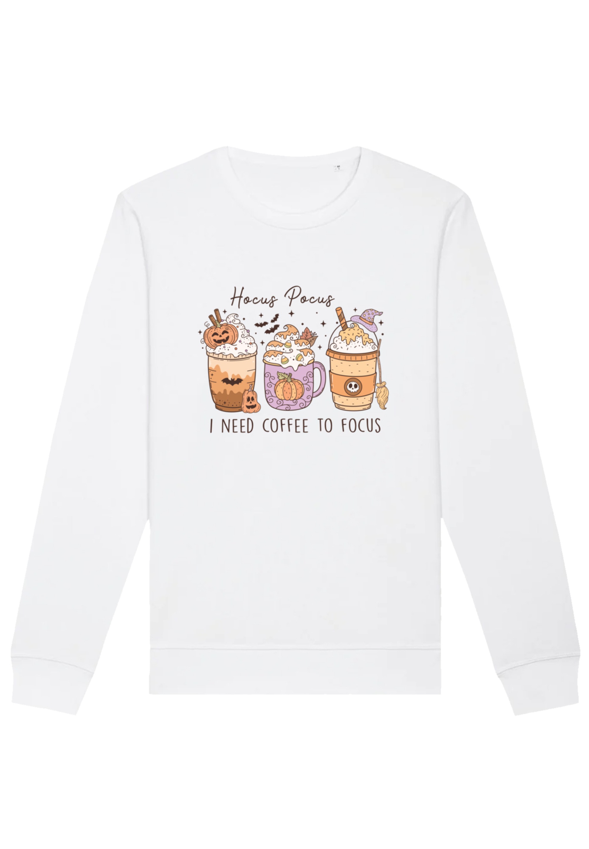 F4NT4STIC Sweatshirt "Retro Halloween Hocus Pocus I Need Coffee To Focus", günstig online kaufen