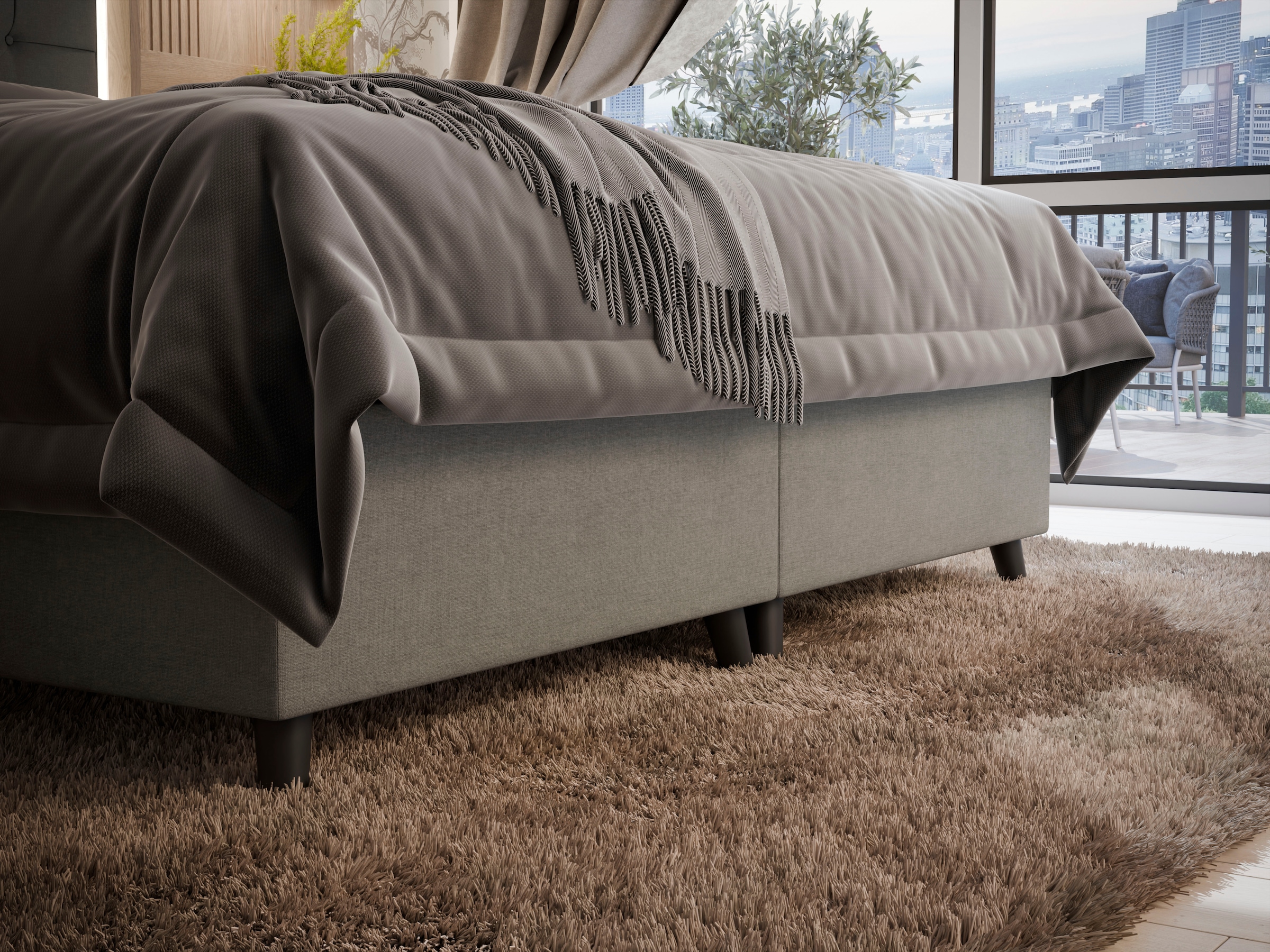FORTE Boxbett »CABO erhältlich in den Breiten 140cm, 160cm & 180cm, inkl. Bettkasten« erhältlich in verschiedenen Farben