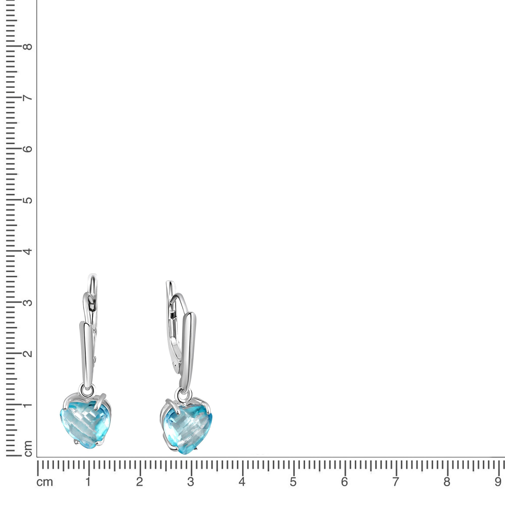 Firetti Paar Ohrhänger »Schmuck Geschenk Silber 925 Ohrschmuck Ohrringe Herz«, mit Glasstein