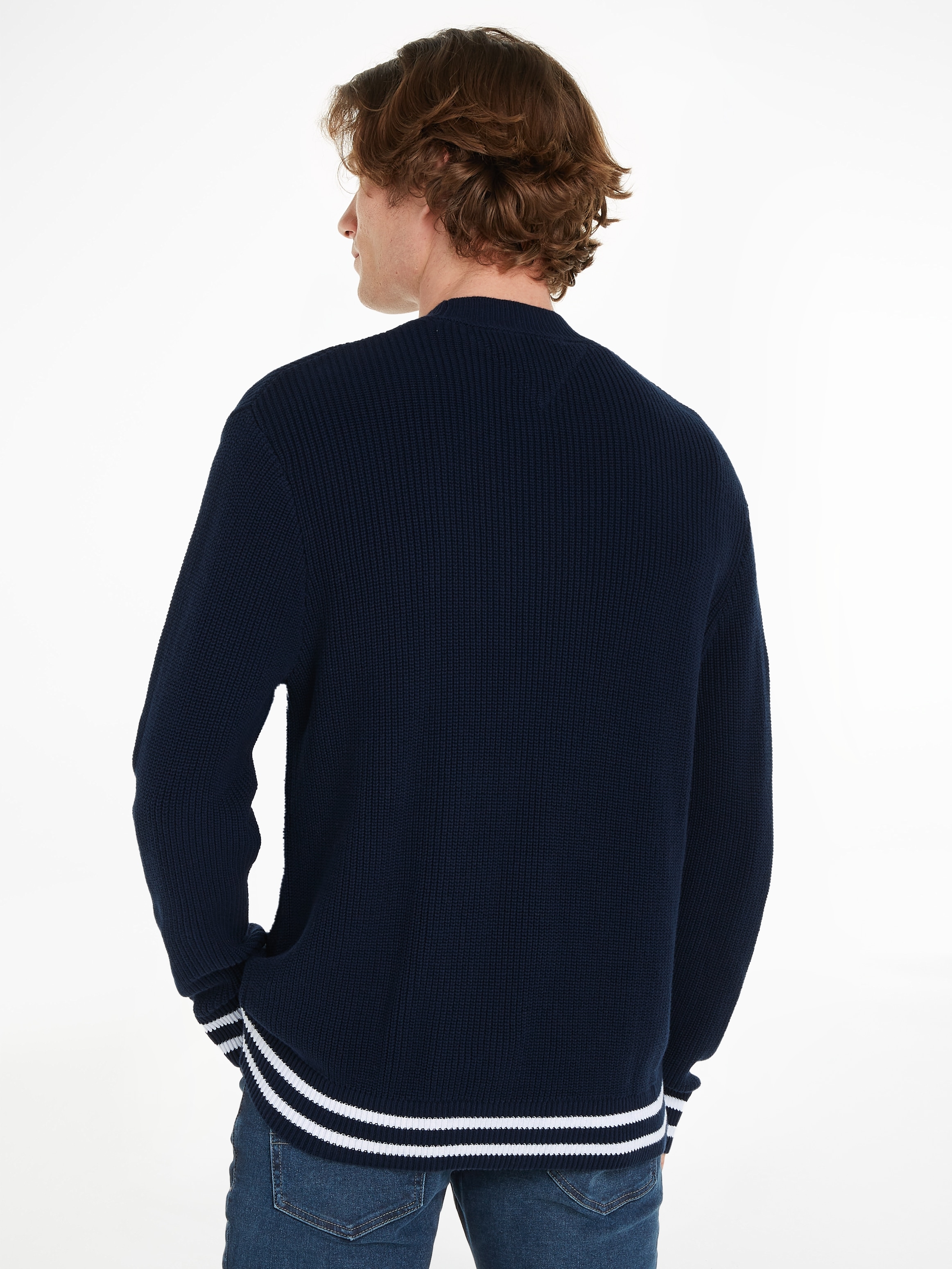 Tommy Jeans Strickpullover "TJM REG CONTRAST TIPPING SWEATER", mit Kontrast günstig online kaufen