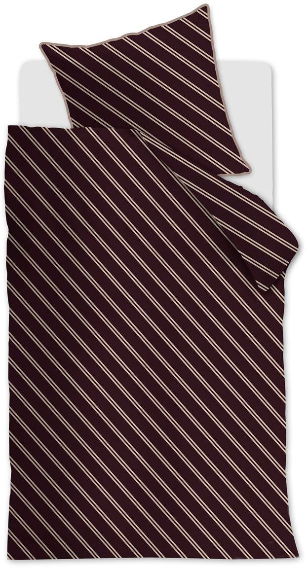 Bettwäsche VTWONEN, rot, Mako-Satin, Obermaterial: 100% Baumwolle, Bettwäsche, "vtwonen Diagonal"