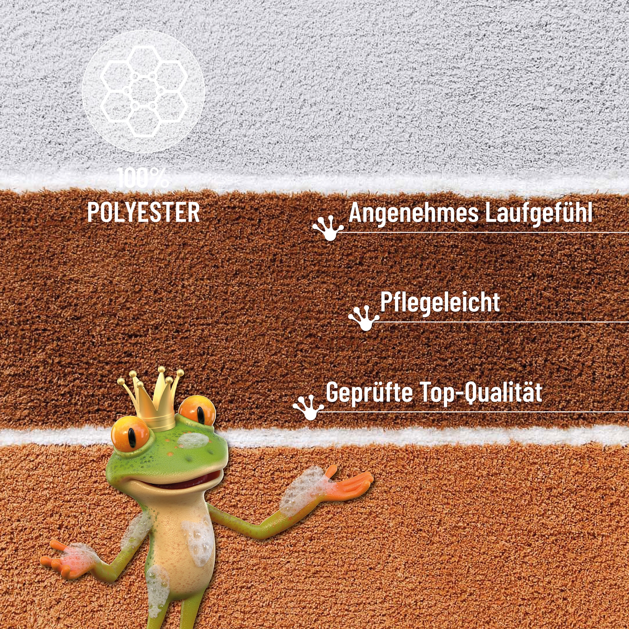 Homie Living Badematte »Rio Marina« Höhe 30 mm rutschhemmend beschichtet fußbodenheizungsgeeignet | schnell trocknend flauschiger Badteppich, modern gestreift, waschbar, Badezimmerteppich