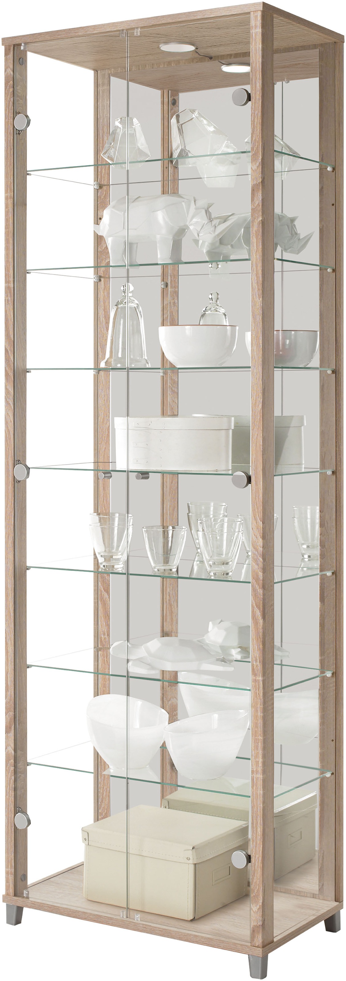 fif möbel Vitrine »OPTIMA«, Standvitrine/Glasvitrine 2x Glastür,perfekt für Sammler,Sammlervitrine