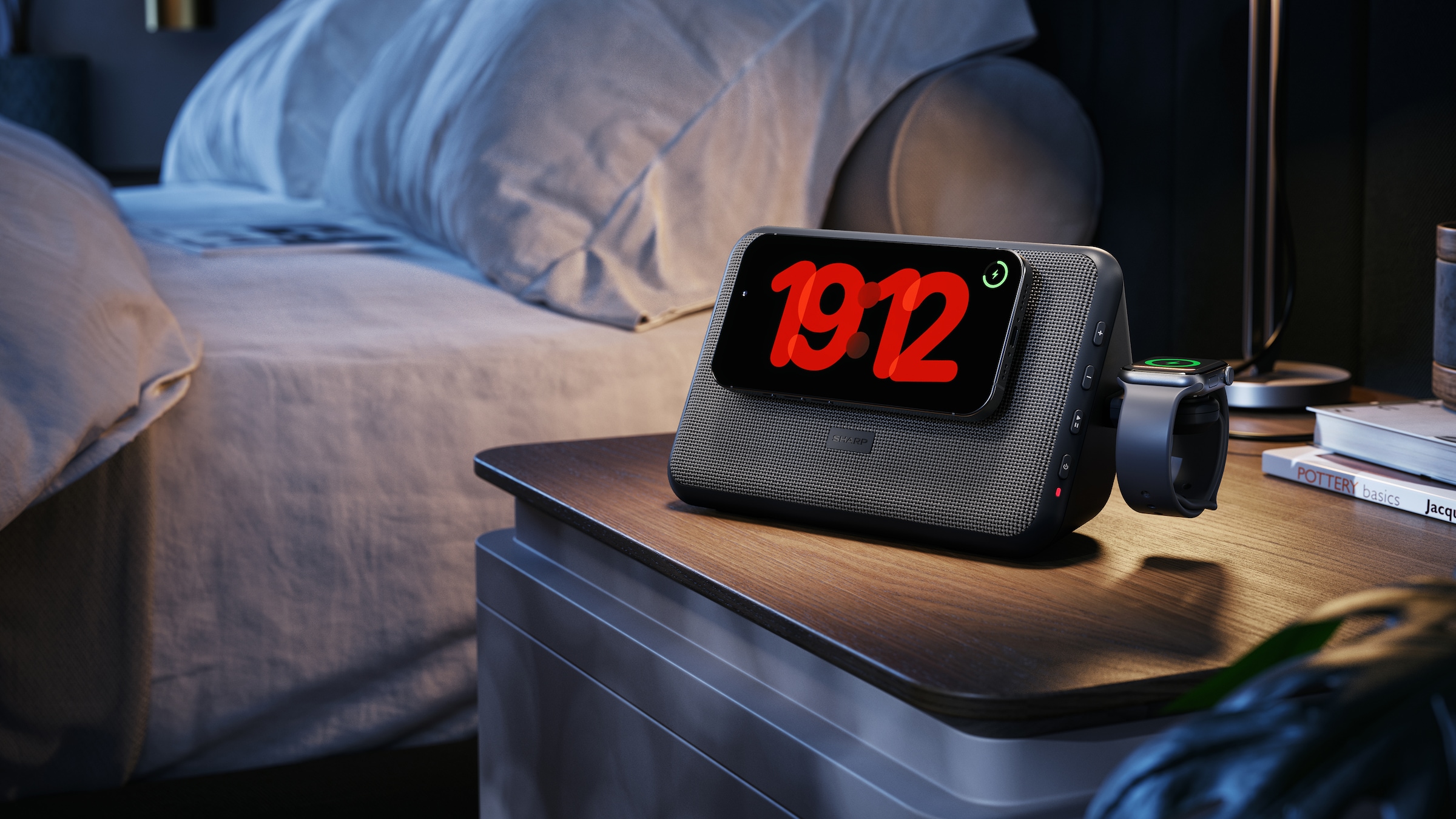 Sharp Bluetooth-Lautsprecher »CP-DS09« Stereo (A2DP Bluetooth | AVRCP Bluetooth | Bluetooth Apple Siri | Google Assistant | Ladefunktion für Mobilgeräte | Lautstärkeregelung )
