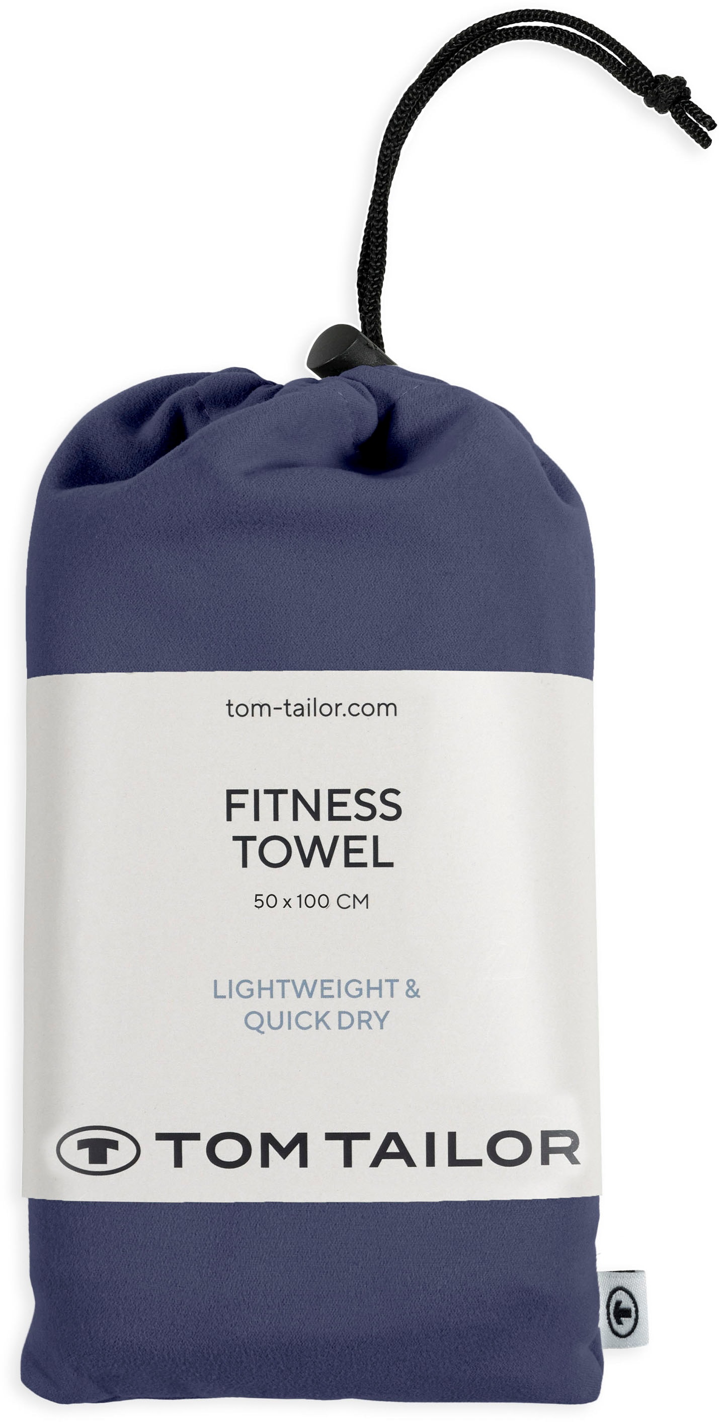 TOM trocknend, TAILOR Handtuch | uni, BAUR Qualität, dünne, weiche Logo St.), schnell mit feinfädige, HOME »Fitness«, (1