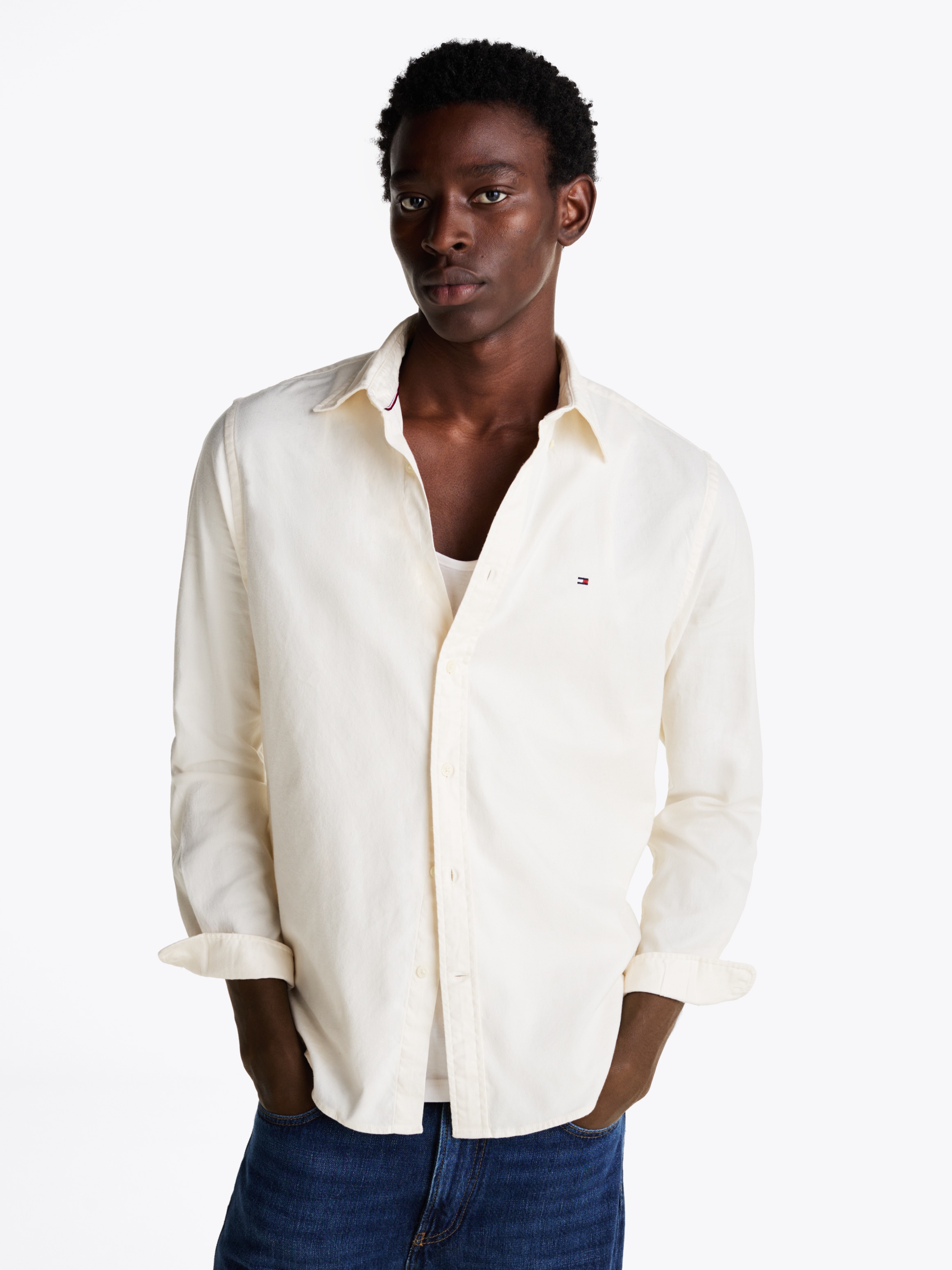 Tommy Hilfiger Businesshemd "FLEX BRUSHED SOLID RF SHIRT"