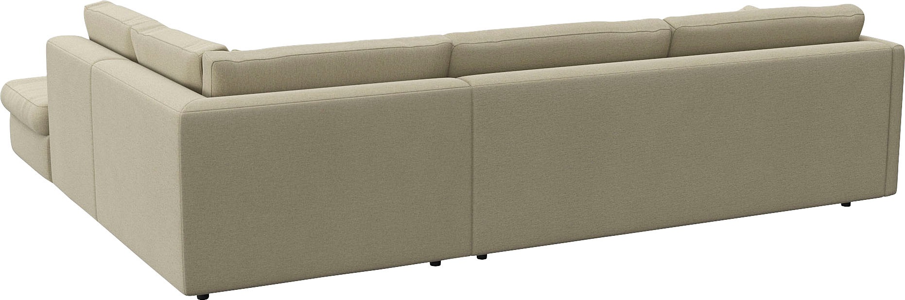 FLEXLUX Ecksofa »Lovane, elegant und zeitlos, bequem, L-Form«, Weich & anschmiegsam, große Sitztiefe auf Kaltschaum, Dekokissen inkl.