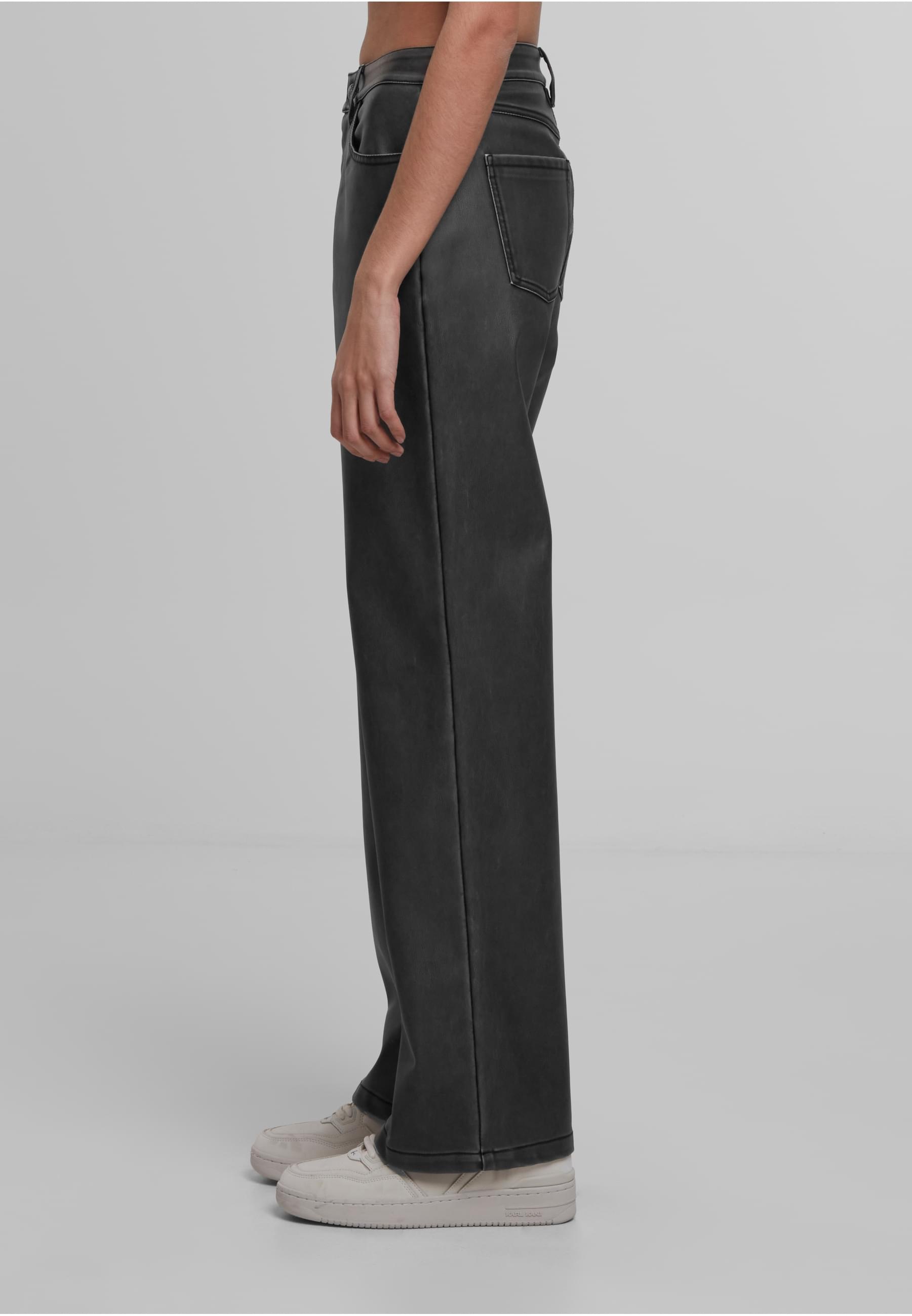 Karl Kani Stoffhose »Karl Kani Signature Pu Wide Leg Pants black«, (1 tlg.)