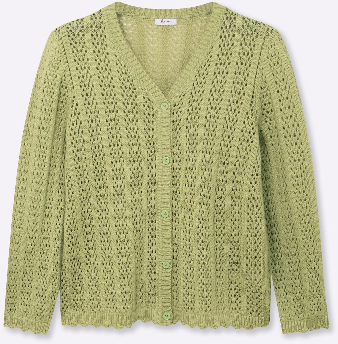 Sheego Knit Cardigan Women's Green Size 48/50 2