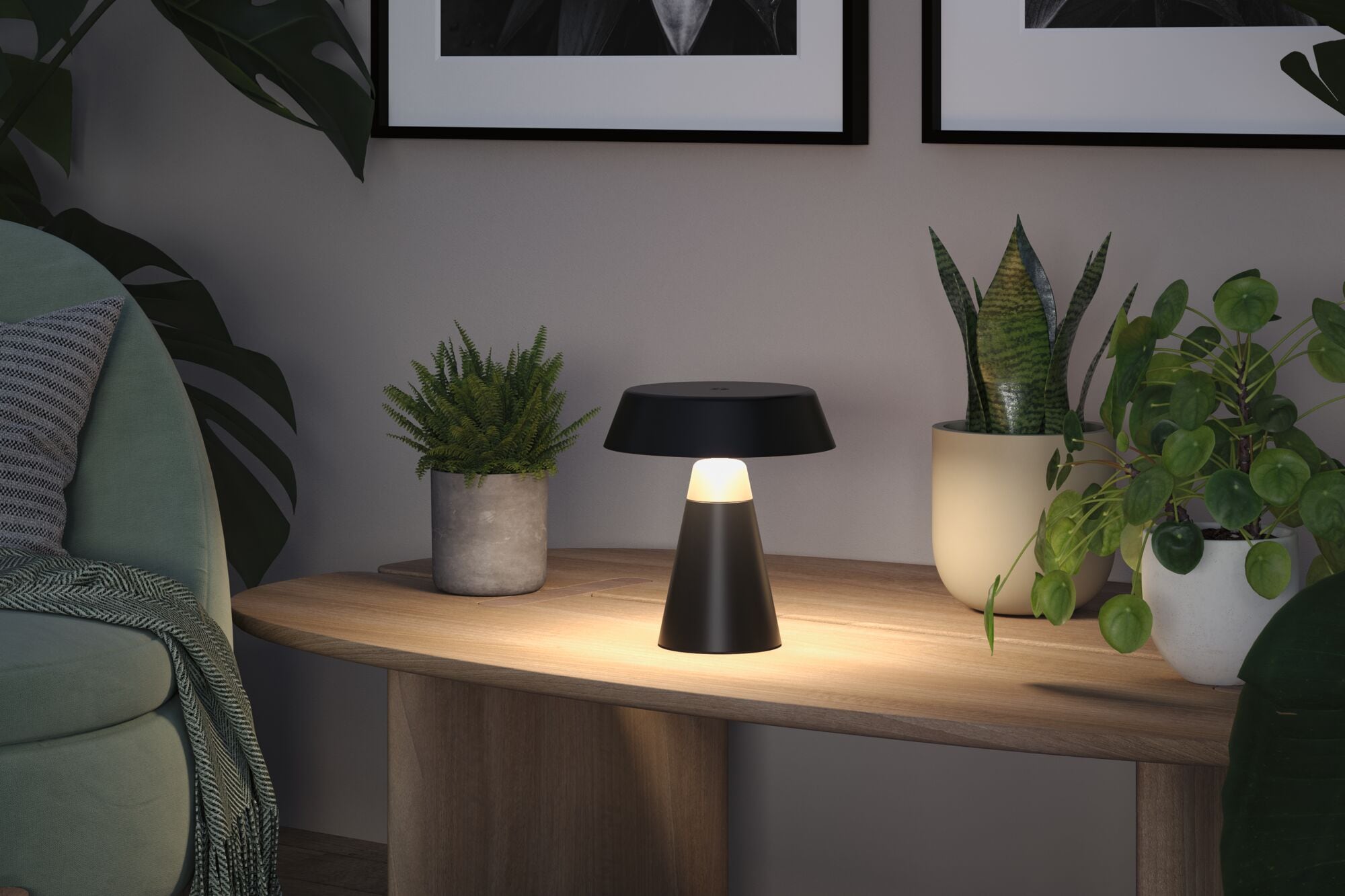 Paulmann LED Tischleuchte »Lirox IP44 WhiteSwitch 1,5W USBC« LED-Modul 1 Stk. warmweiß - kaltweiß Dimmbar