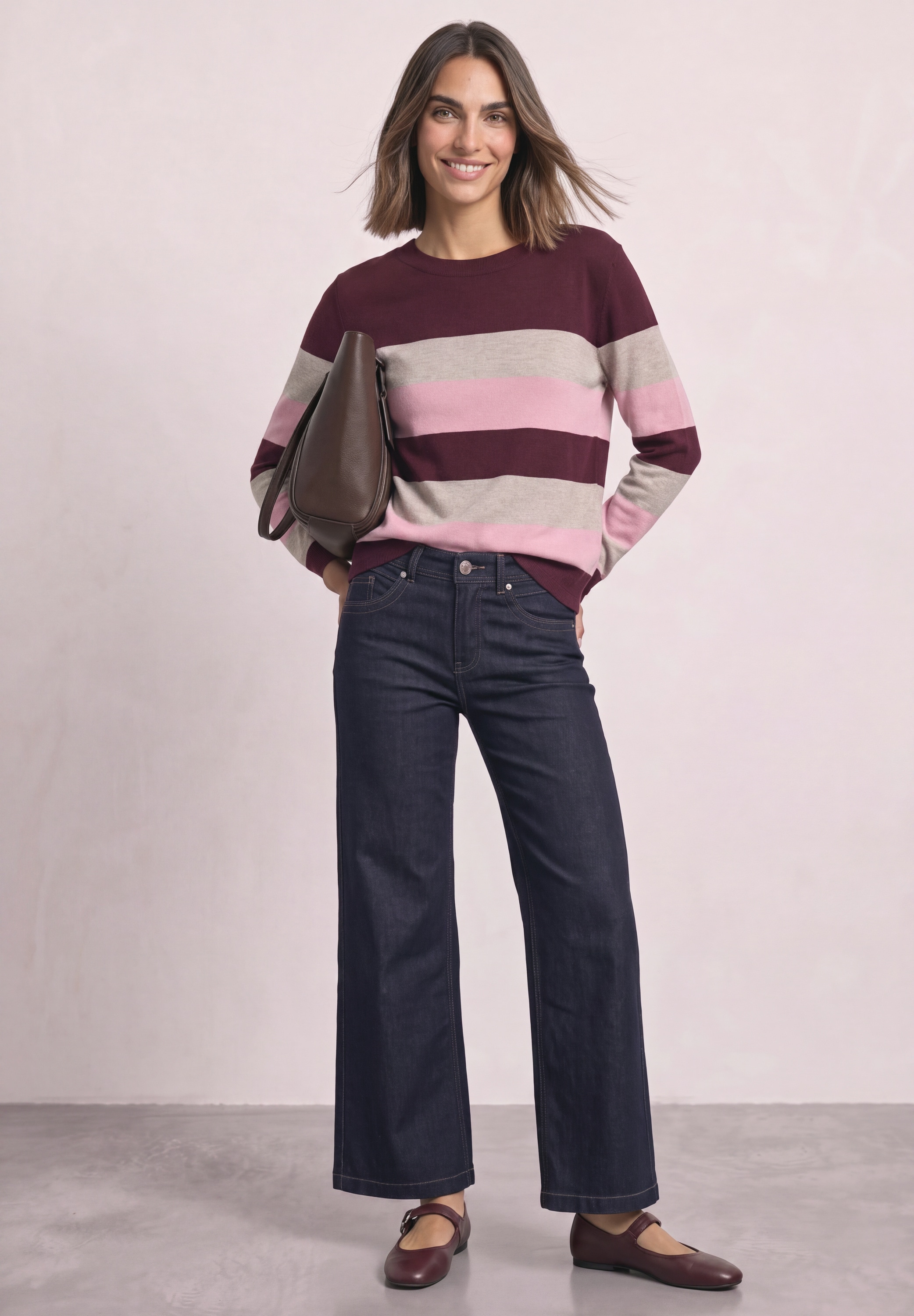 STREET ONE Streifenpullover aus Feinstrick