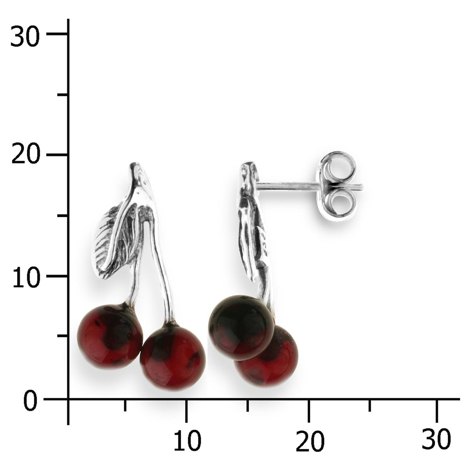 OSTSEE-SCHMUCK Paar Ohrhänger »Ostsee-Schmuck Ohrhänger Kirsche Ohrhänger Kirsche«, (2 tlg.)
